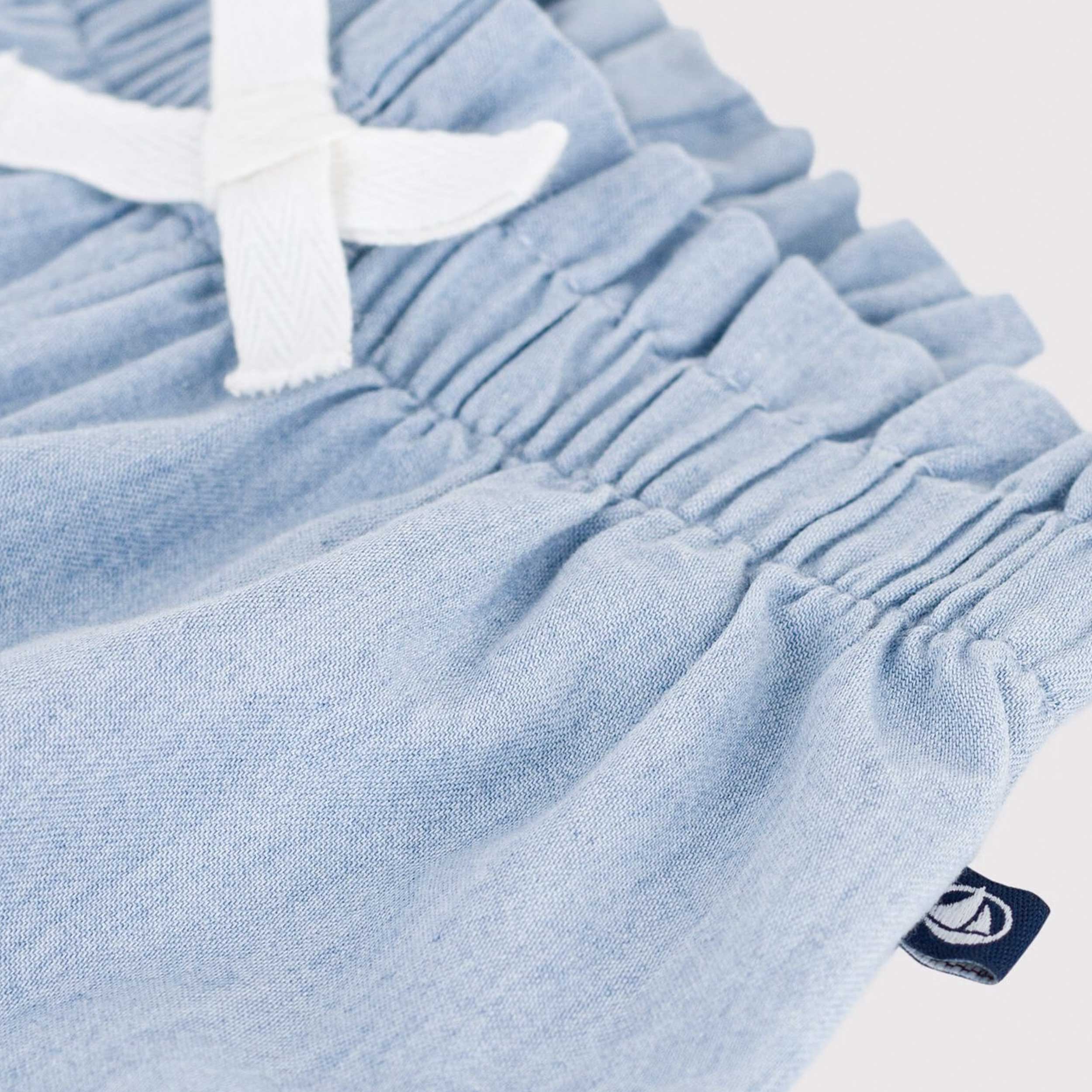 Pantalone Azzurro in Chambray Firmato PETIT BATEAU