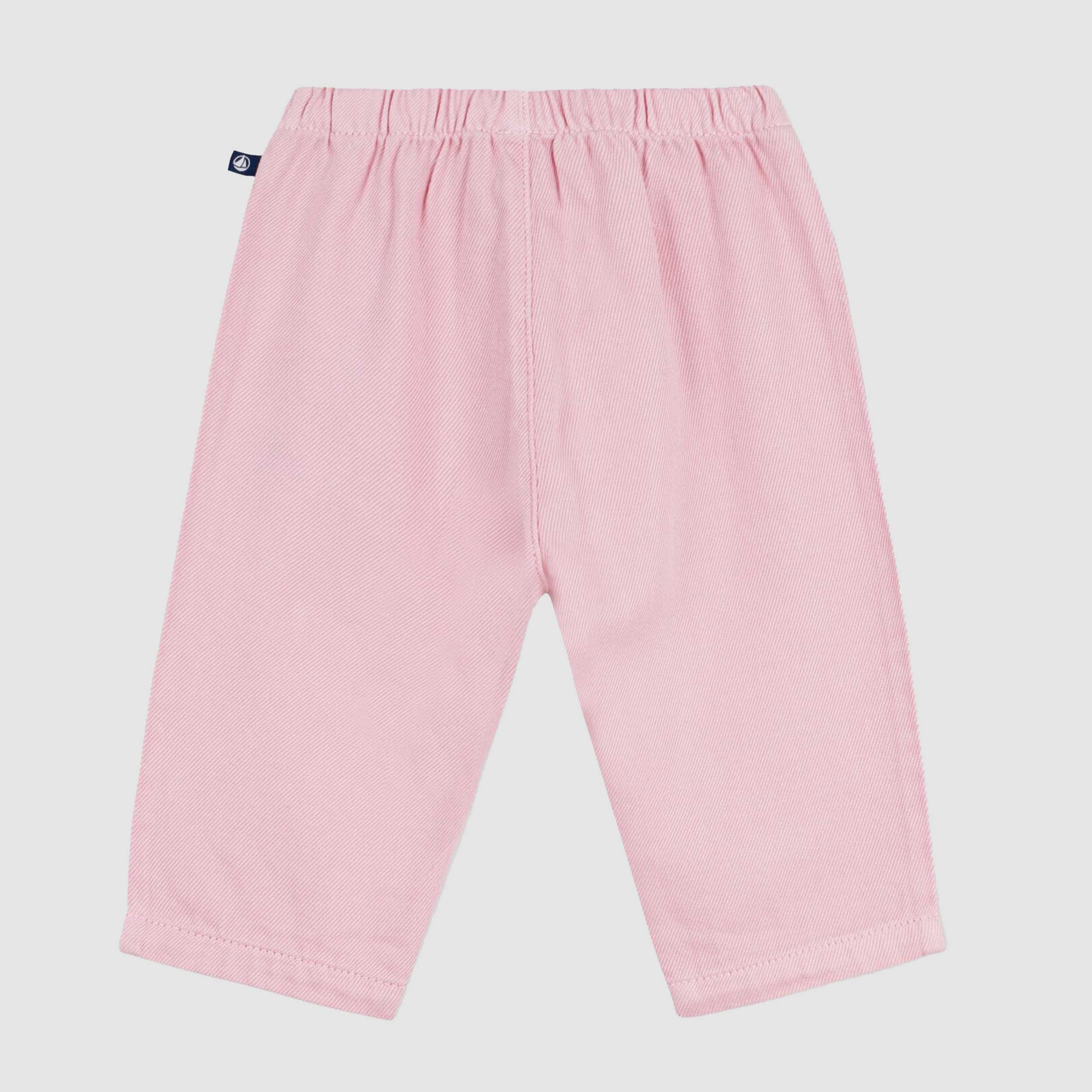 Pantalone Rosa Chiaro in Chambray Firmato PETIT BATEAU