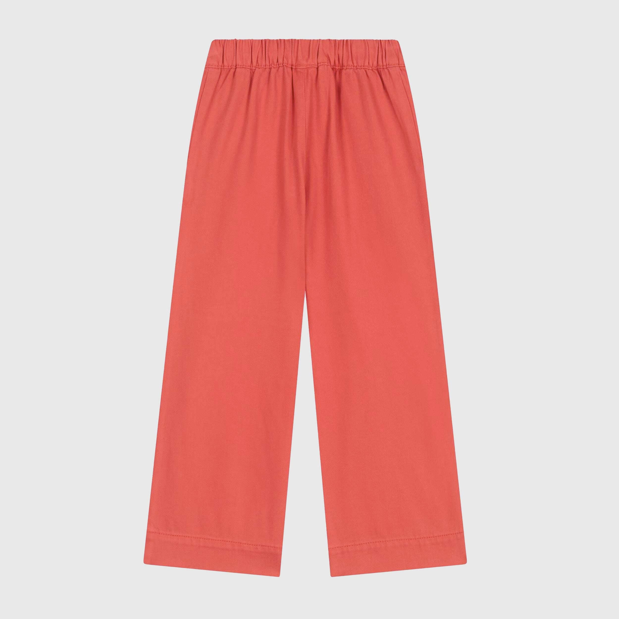 Pantalone Rosso Corallo in Serge Firmato PETIT BATEAU