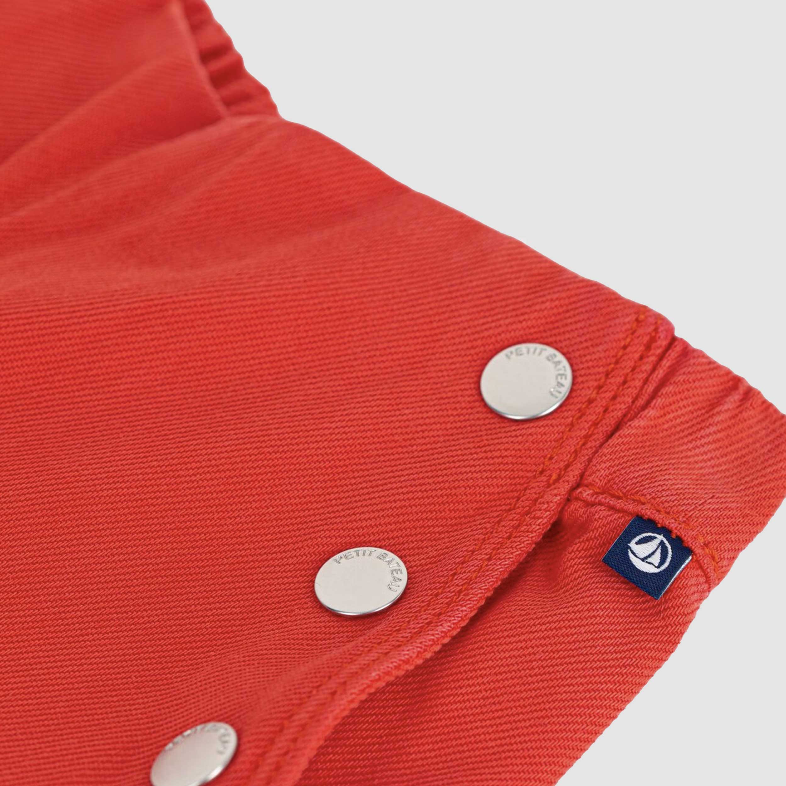 Pantalone Rosso Corallo in Serge Firmato PETIT BATEAU