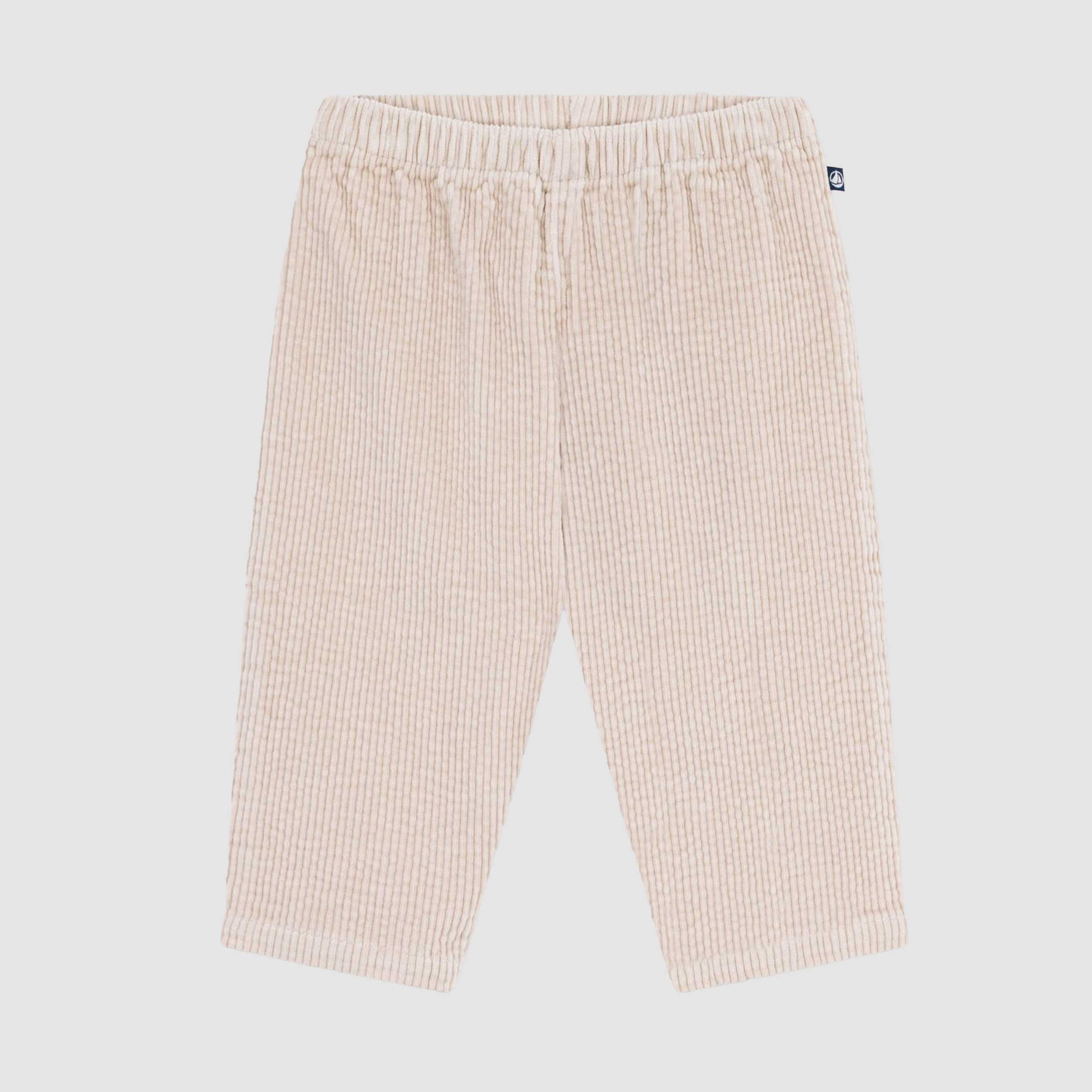 Pantalone Beige in Velluto a Coste per Neonati by PETIT BATEAU