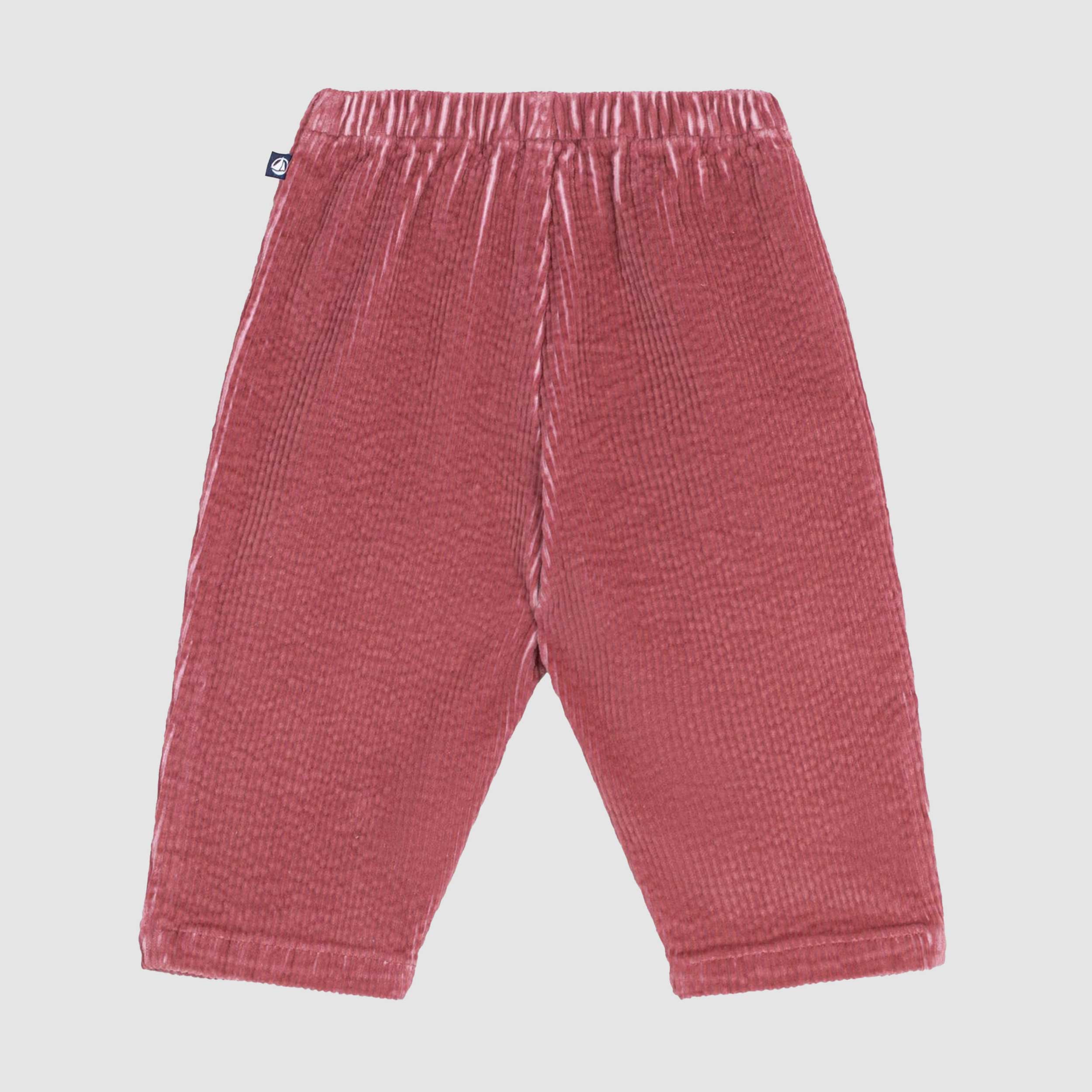 Pantaloncini in Velluto Rosa per Neonata by PETIT BATEAU