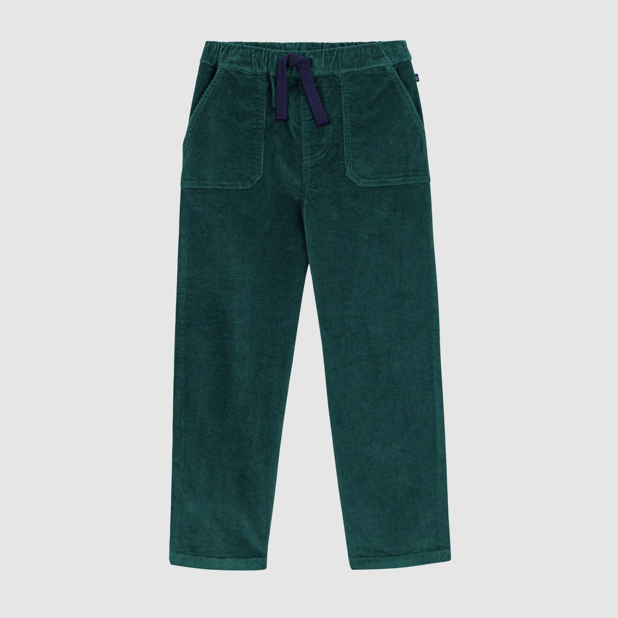 Pantalone Verde in Velluto a Coste per Bambino by PETIT BATEAU