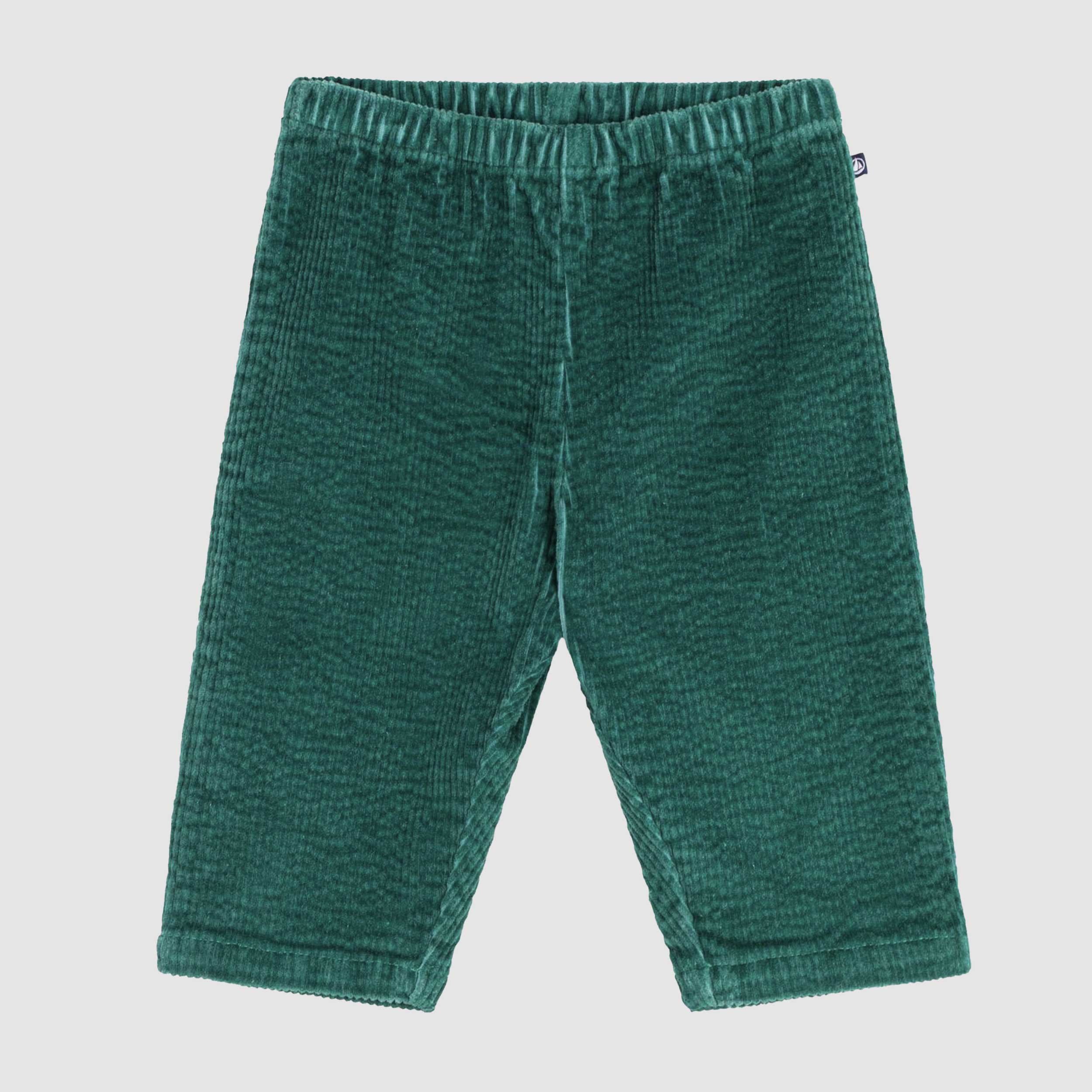 Pantaloncini Verdi in Velluto a Coste per Neonato by PETIT BATEAU