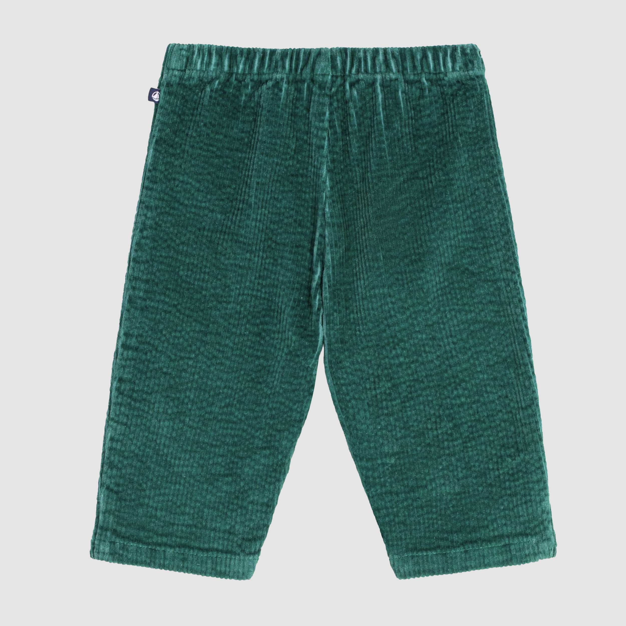 Pantaloncini Verdi in Velluto a Coste per Neonato by PETIT BATEAU