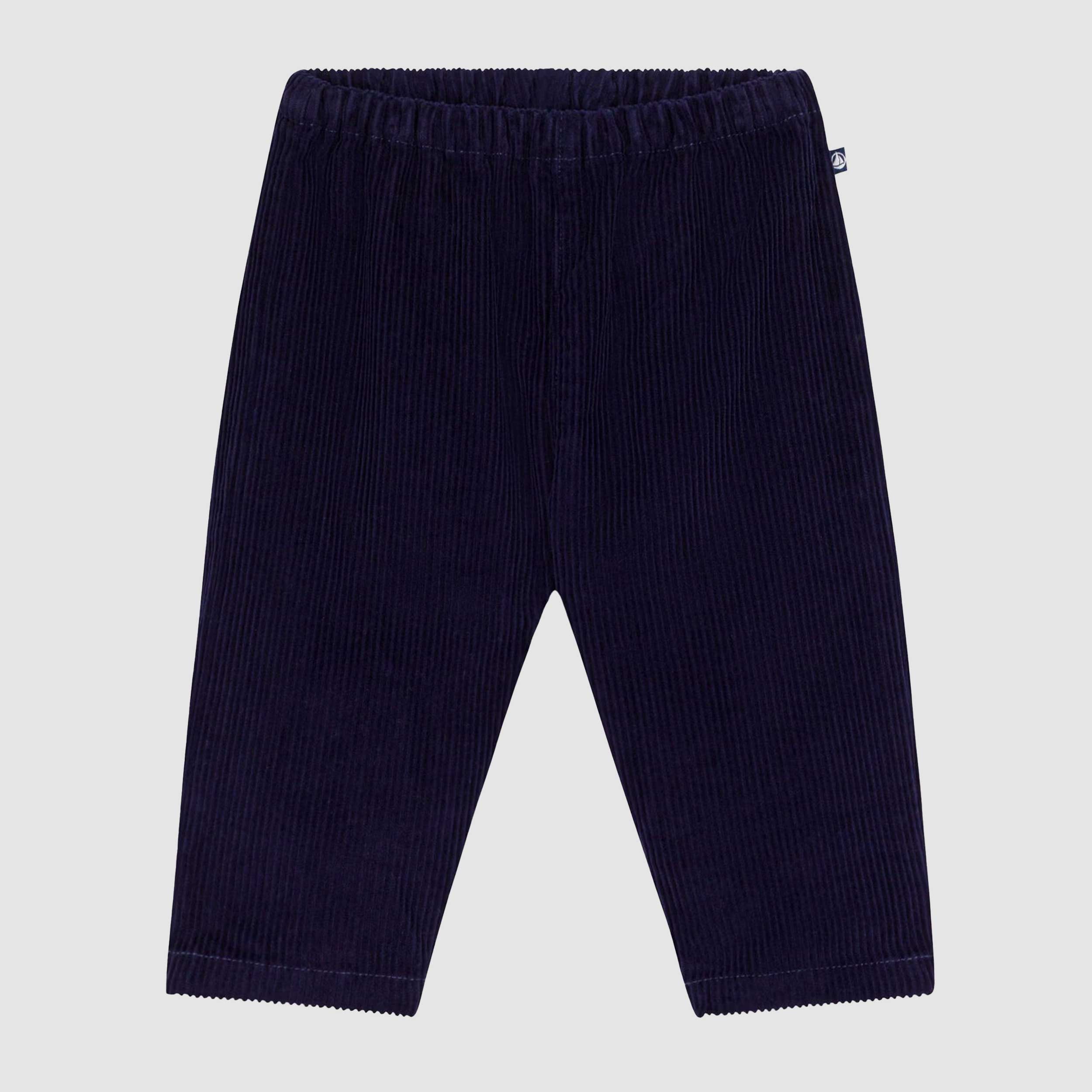 Pantalone Blu in Velluto a Coste per Neonato by PETIT BATEAU