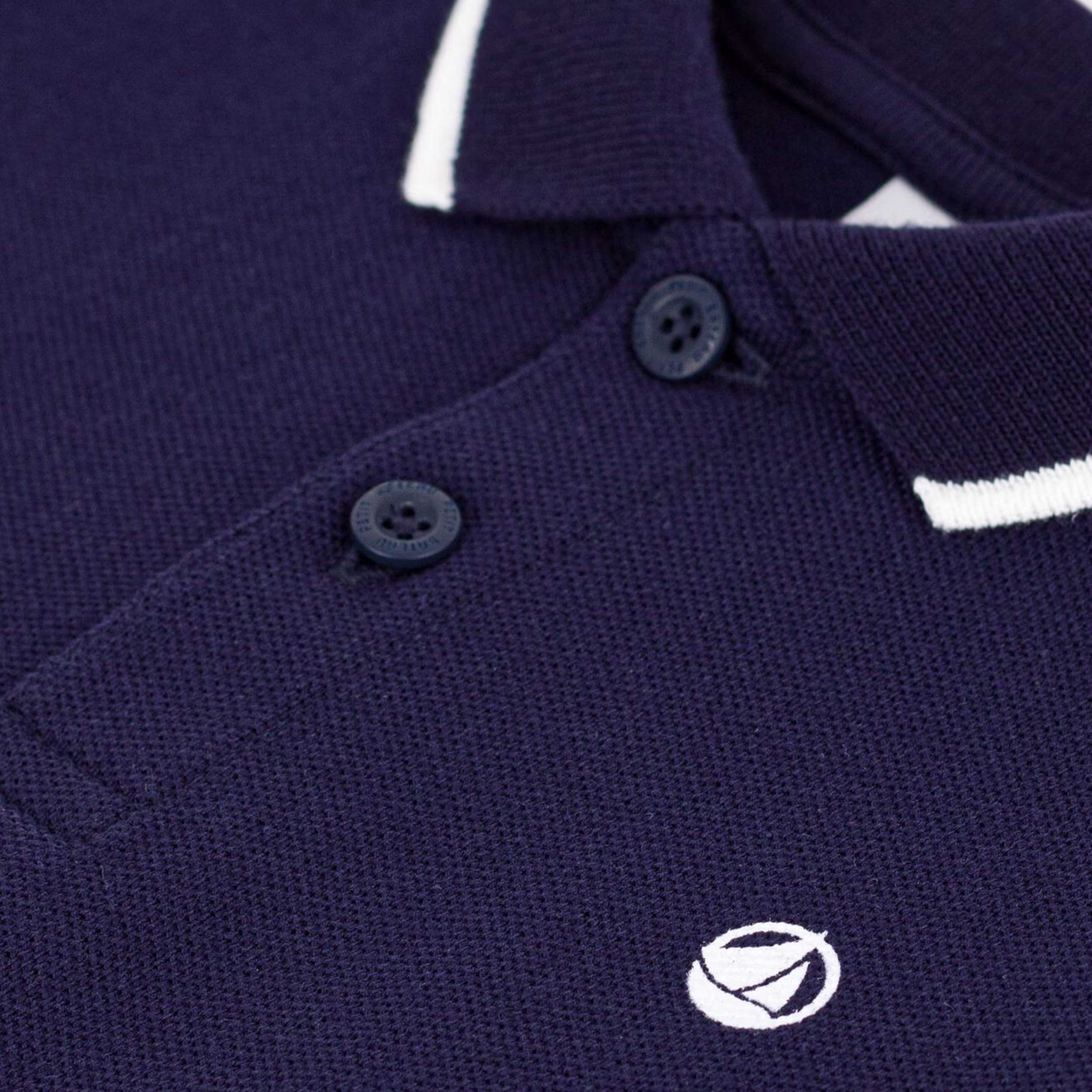 Polo a Maniche Corte in Cotone Firmata PETIT BATEAU