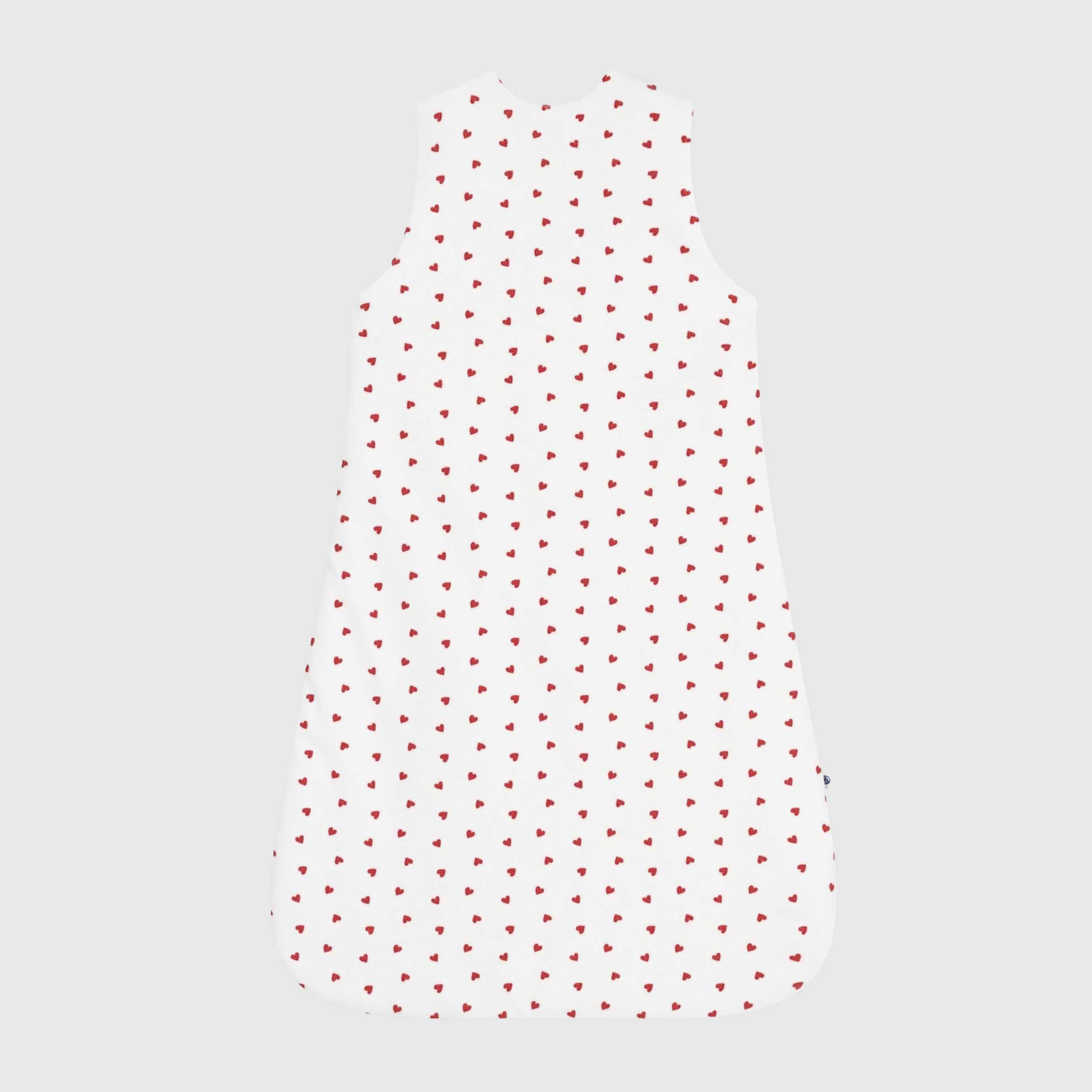 White and Red Nanna Bag with Hearts By PETIT BATEAU