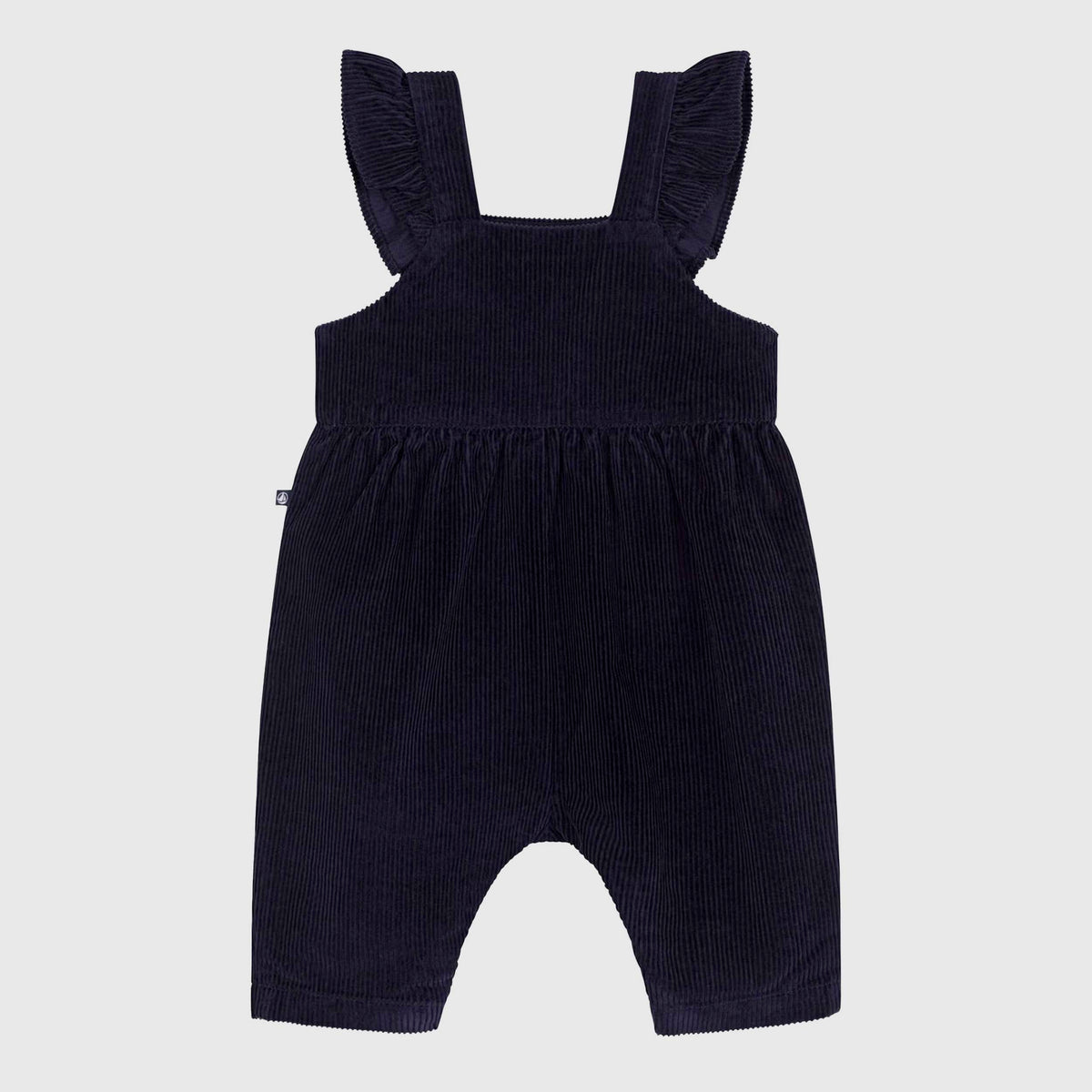 Salopette in Velluto a Coste Blu per Neonata by PETIT BATEAU