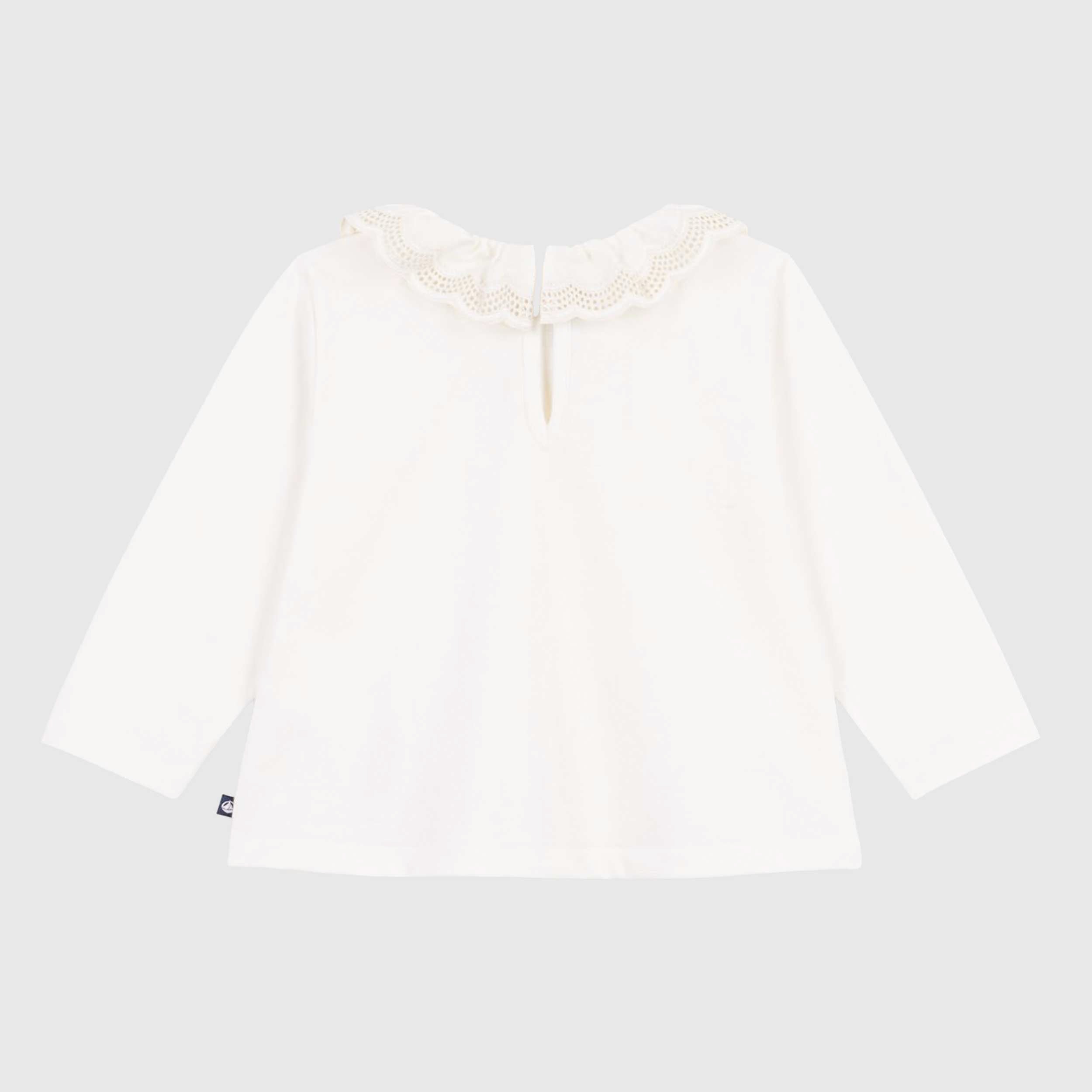 Camicetta Panna con Rouge e Ricamo by PETIT BATEAU