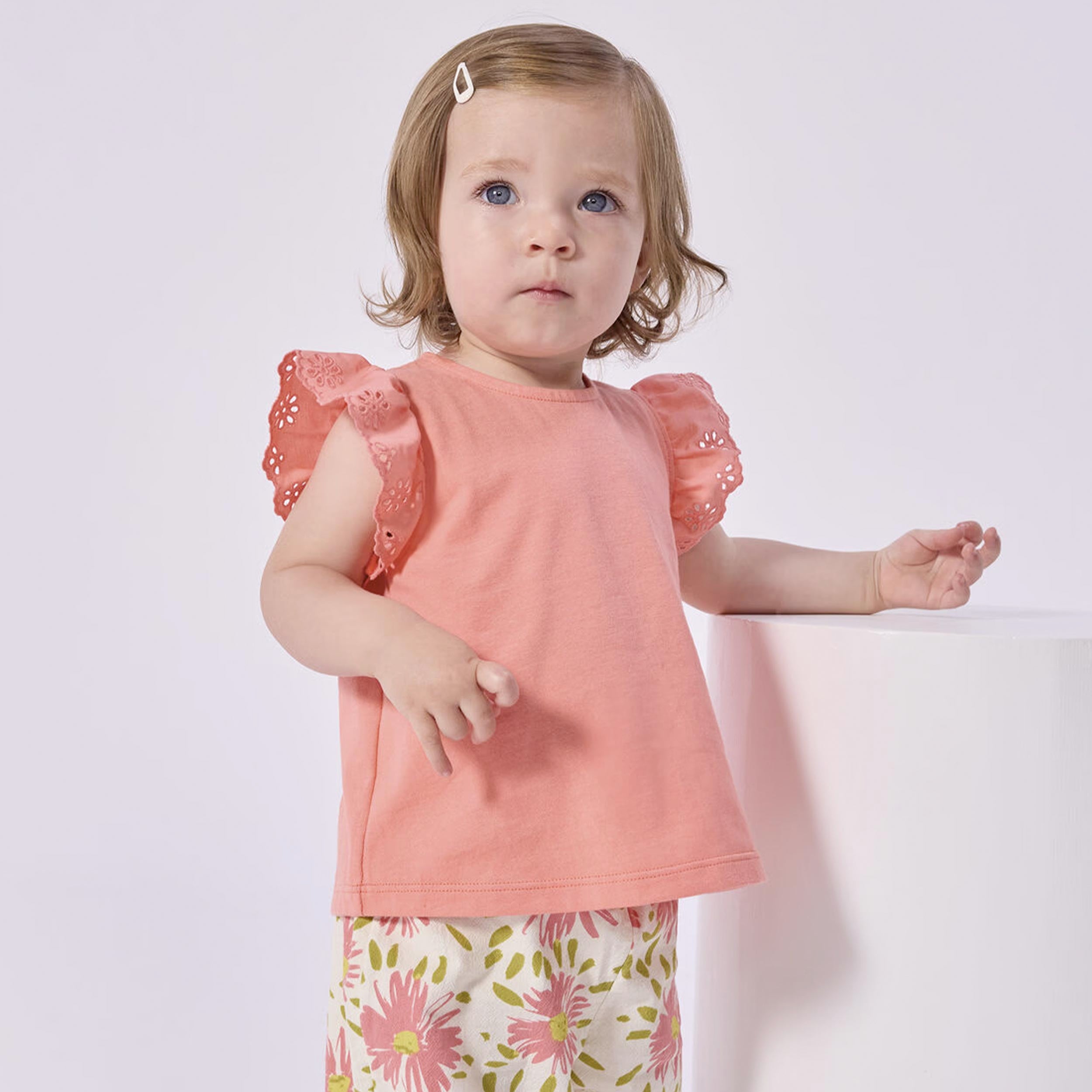 T-shirt Salmone con Rouge Firmata PETIT BATEAU