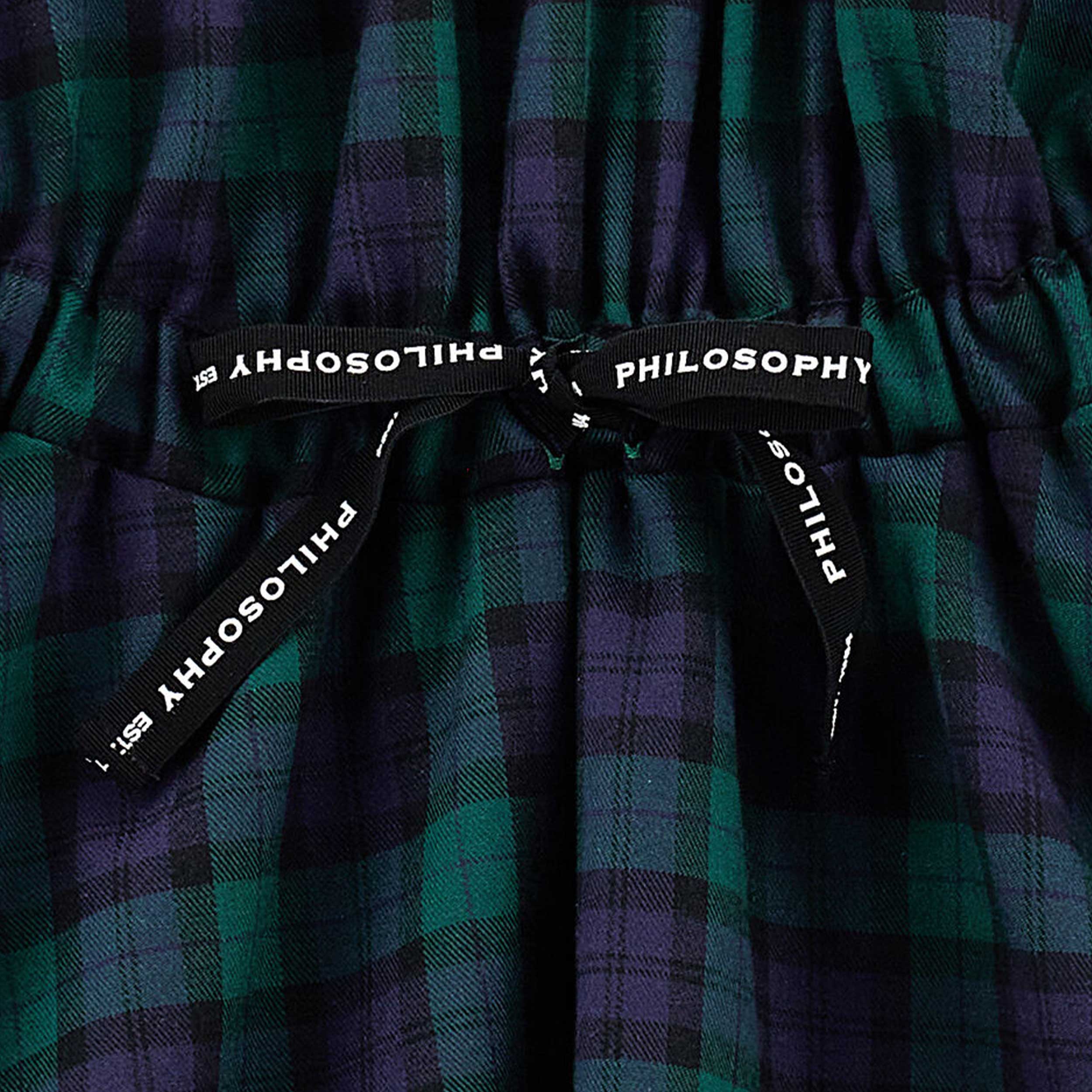 Abito Tartan Con Maniche Palloncino Firmato MONNALISA