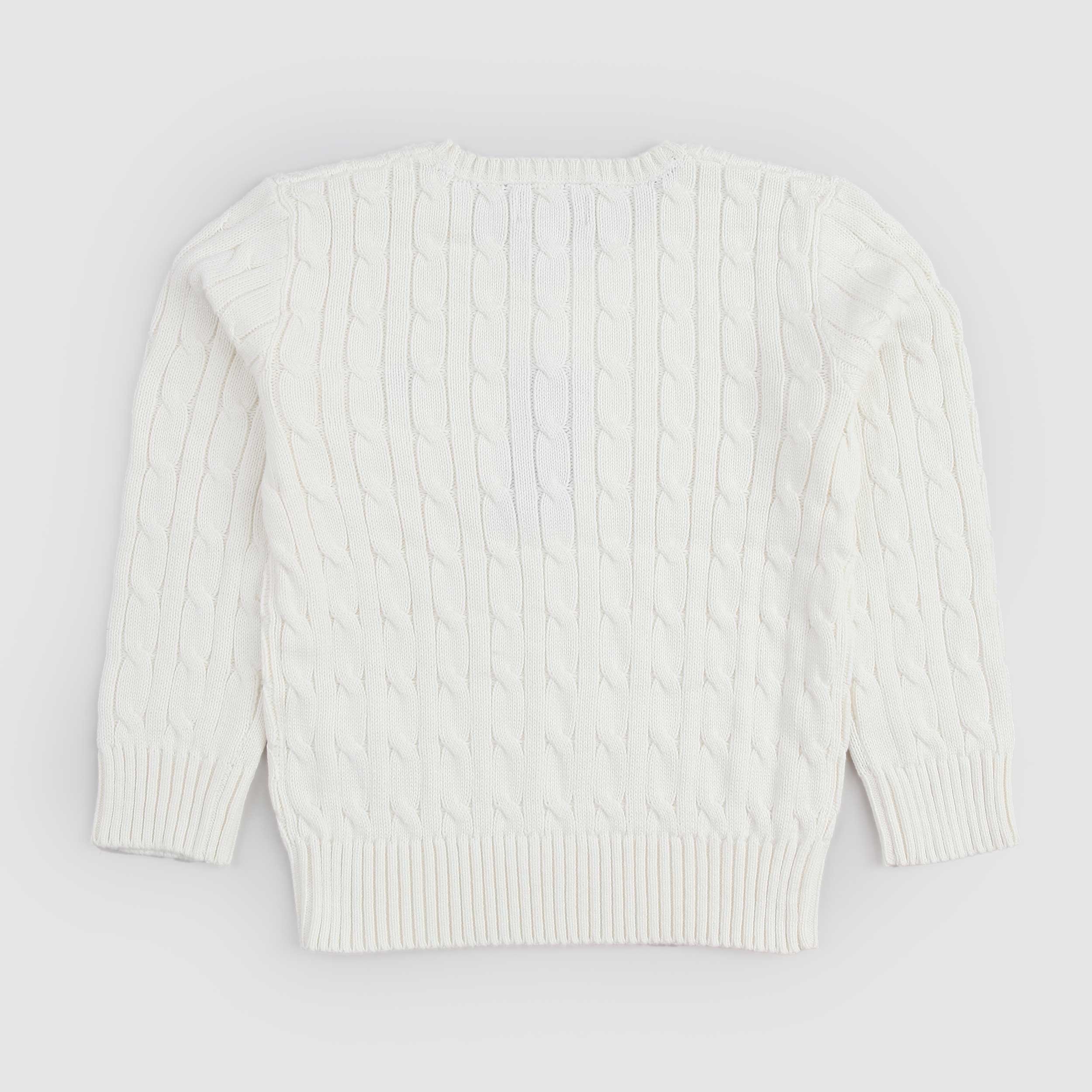 Maglioncino Latte con Logo in Contrasto Firmato RALPH LAUREN