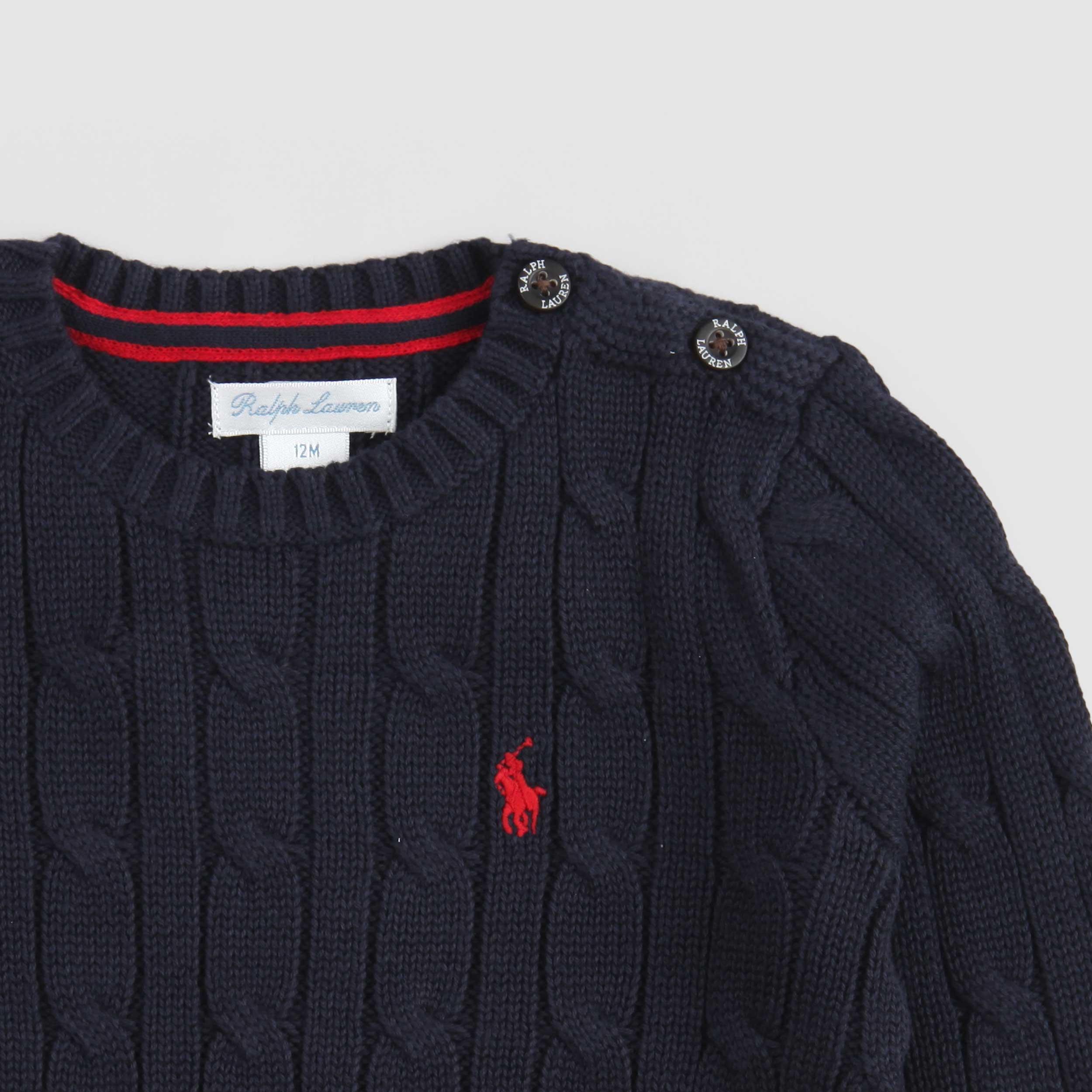 Maglioncino Blu con Logo Firmato RALPH LAUREN