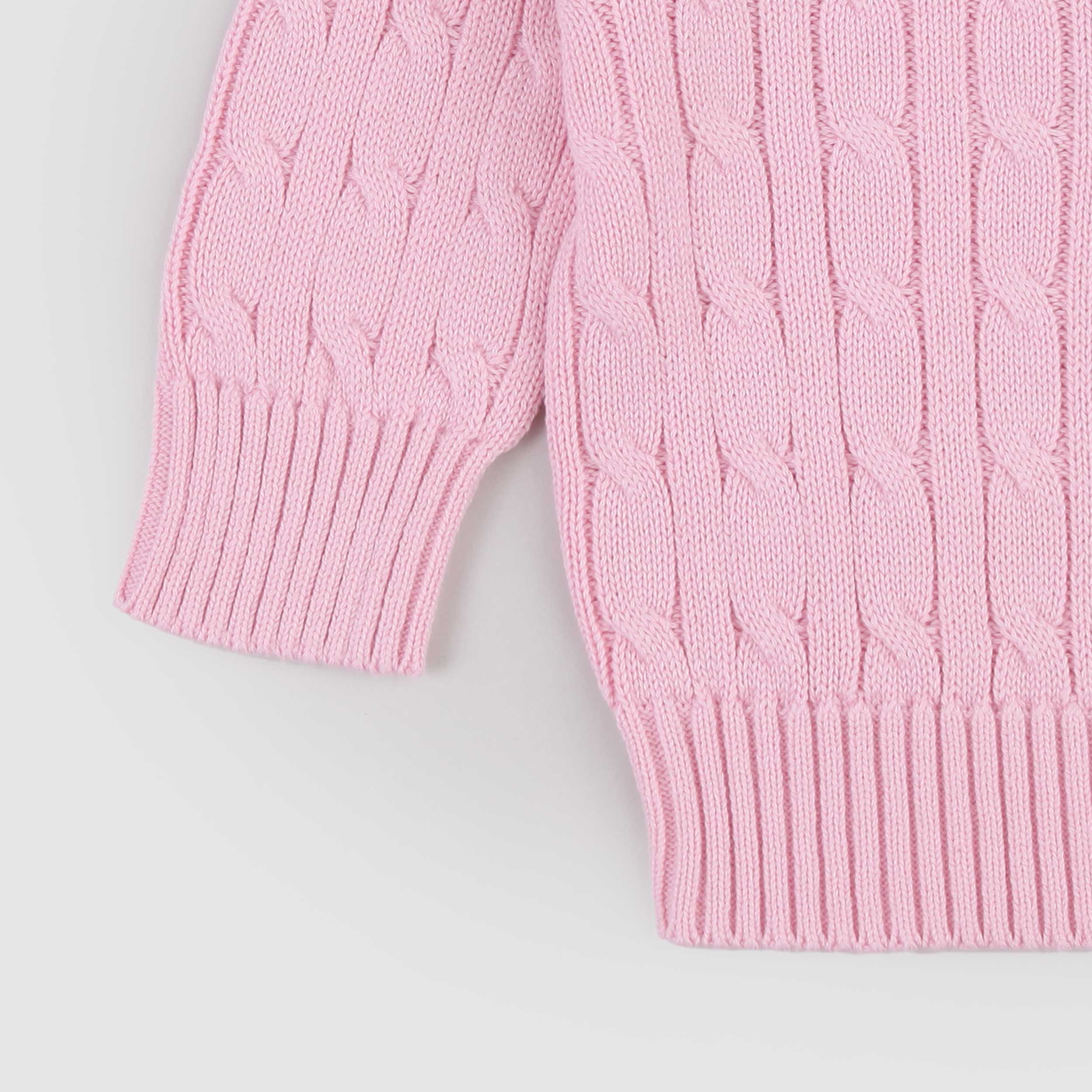 Maglioncino Rosa Lavorato a Trecce Firmato RALPH LAUREN