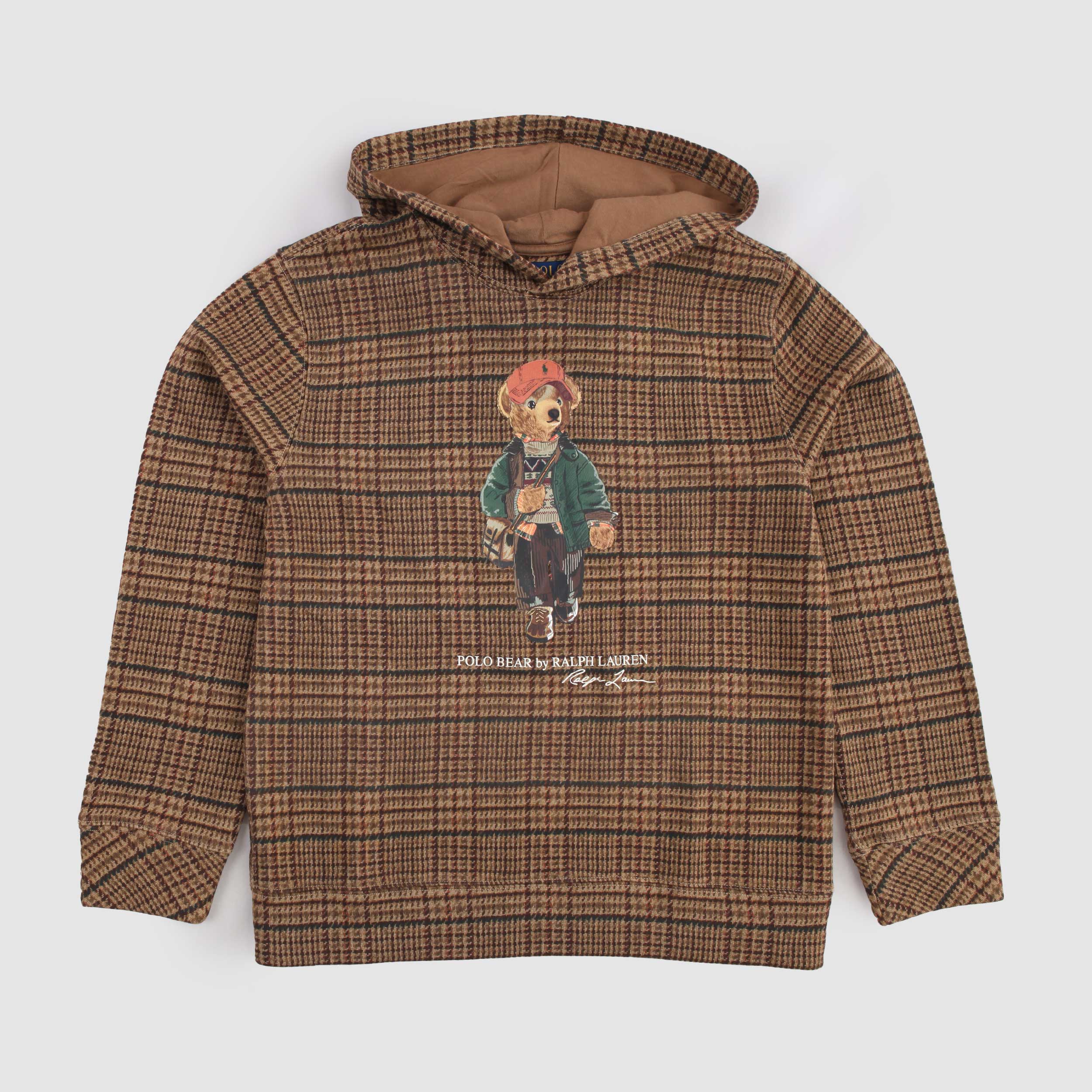 Beige Hoodie with Iconic Print By RALPH LAUREN