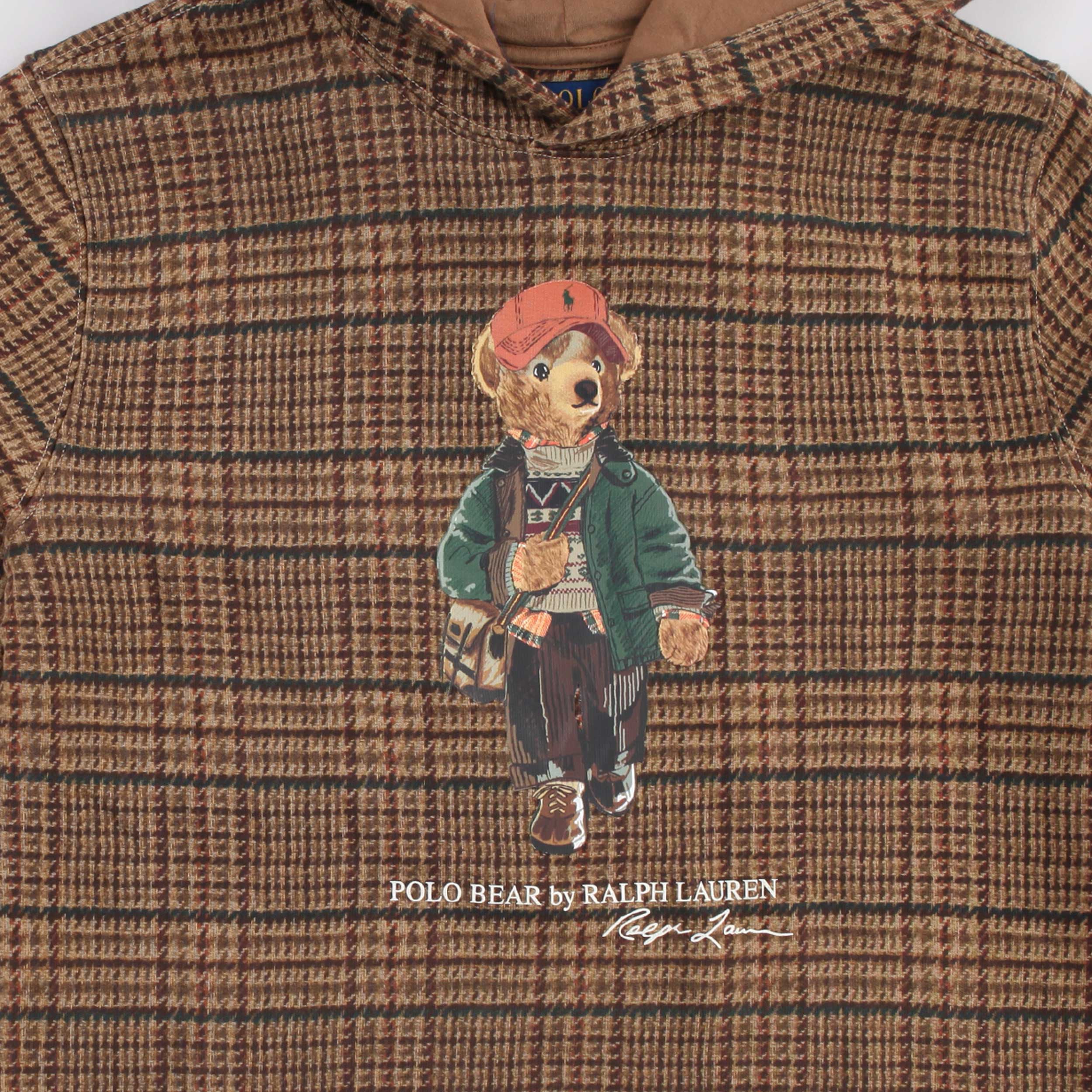Felpa Beige con Cappuccio e Stampa Iconica By RALPH LAUREN