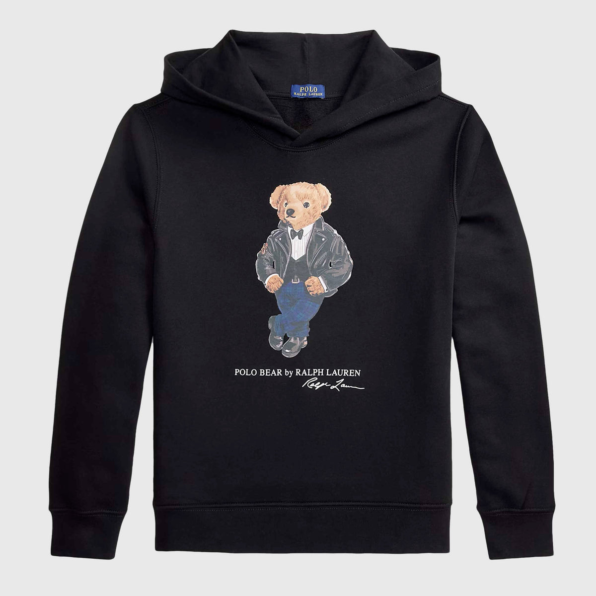 Felpa Nera con Stampa Teddy per Bambini RALPH LAUREN