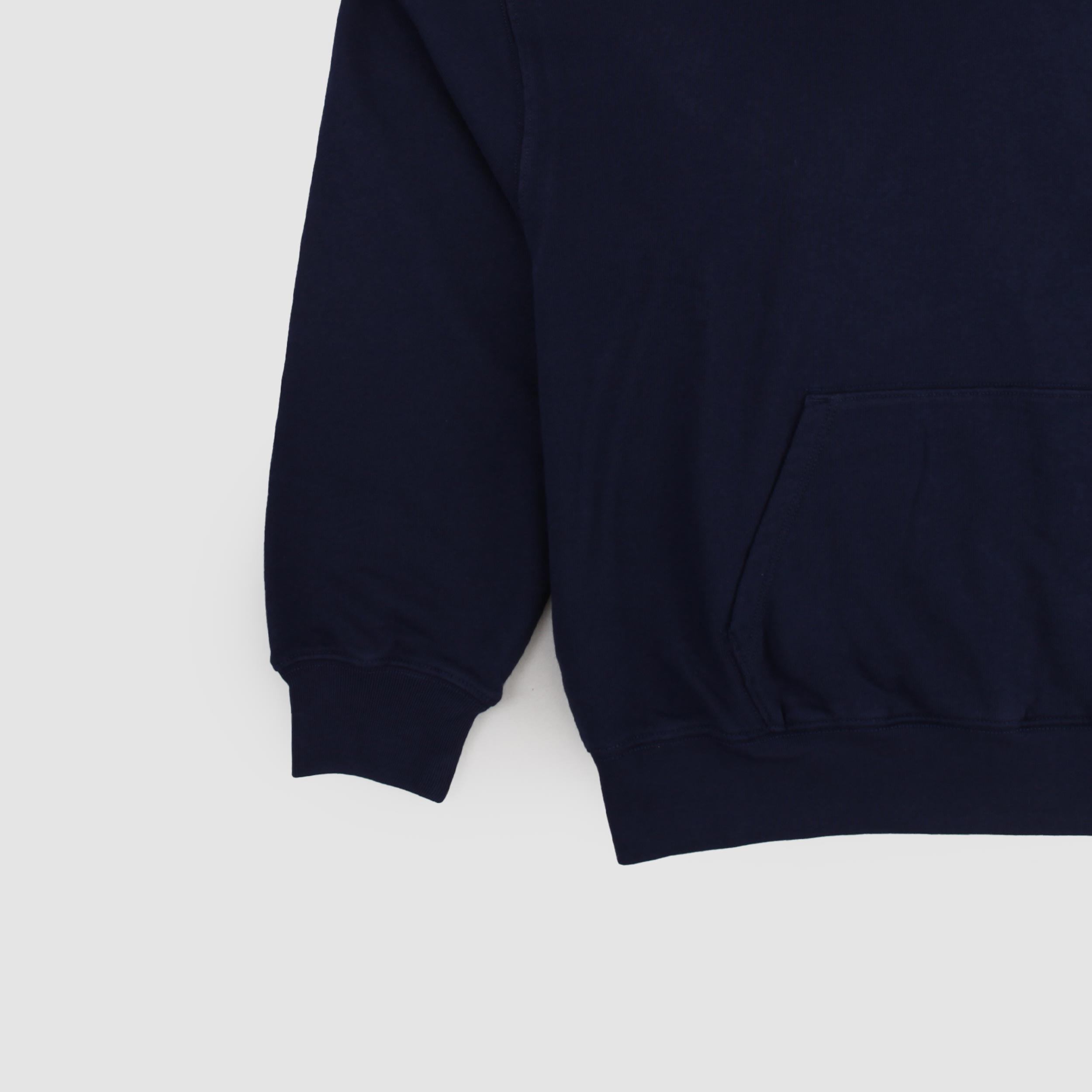 Blue Hooded Pouch Sweatshirt by RALPH LAUREN
