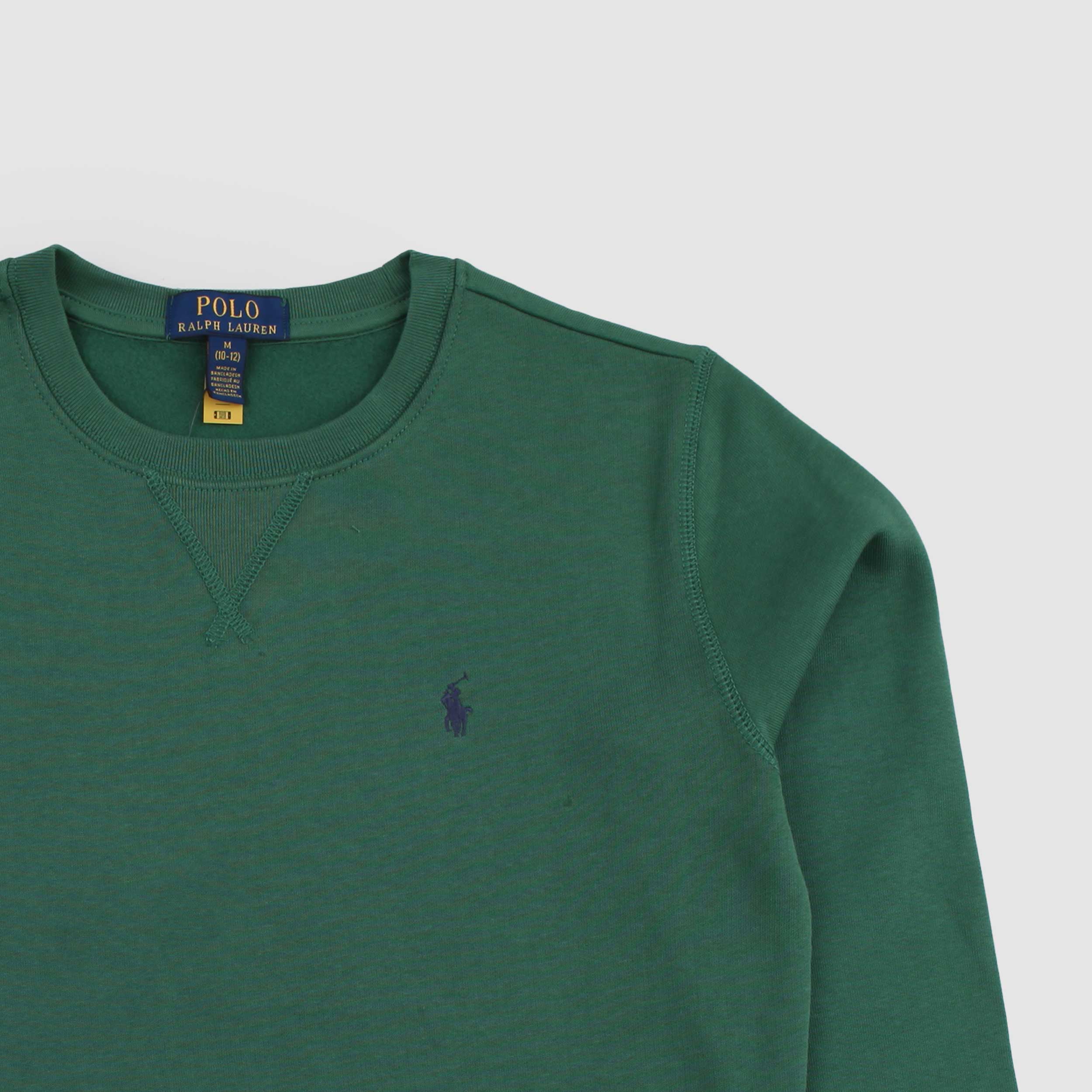Felpa Verde a Manica Lunga per Ragazzi by RALPH LAUREN