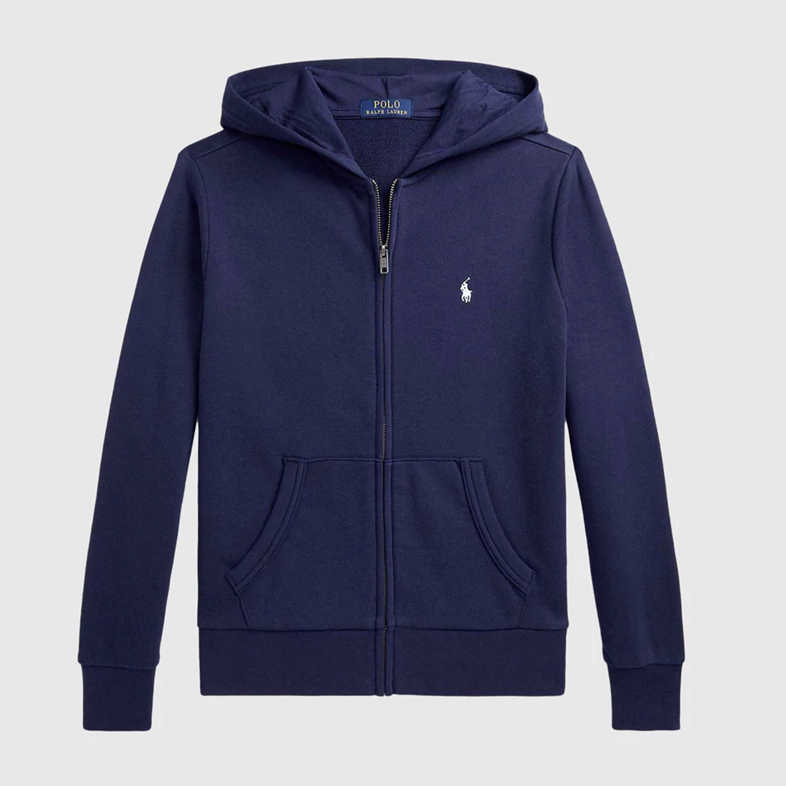 Blue Hoodie with Kangaroo Pocket by RALPH LAUREN