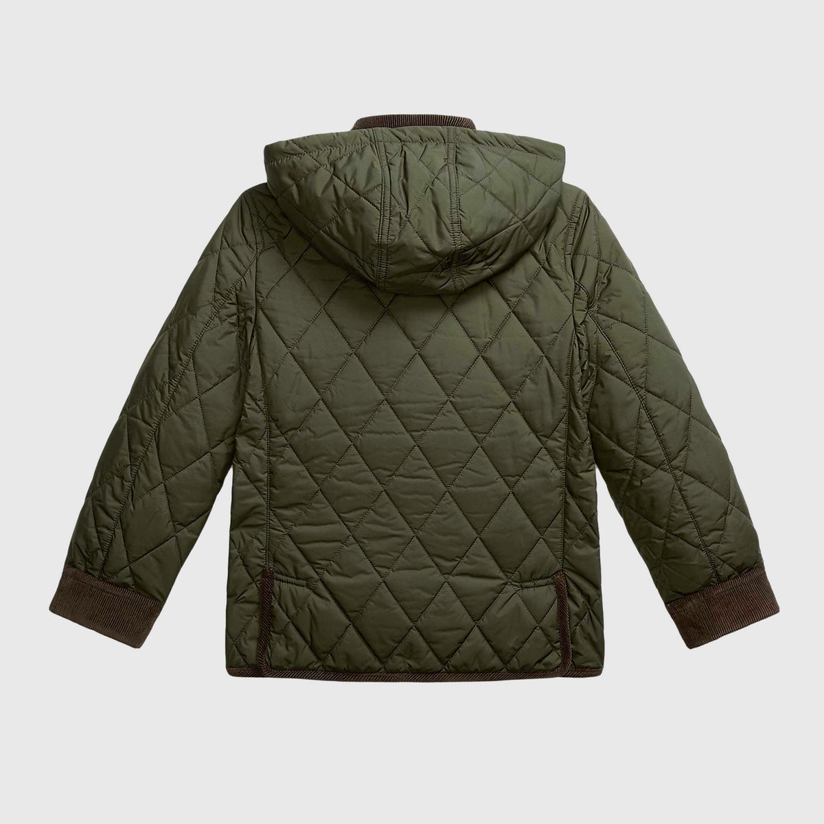 Olive Green Quilted Down Jacket for Boys RALPH LAUREN