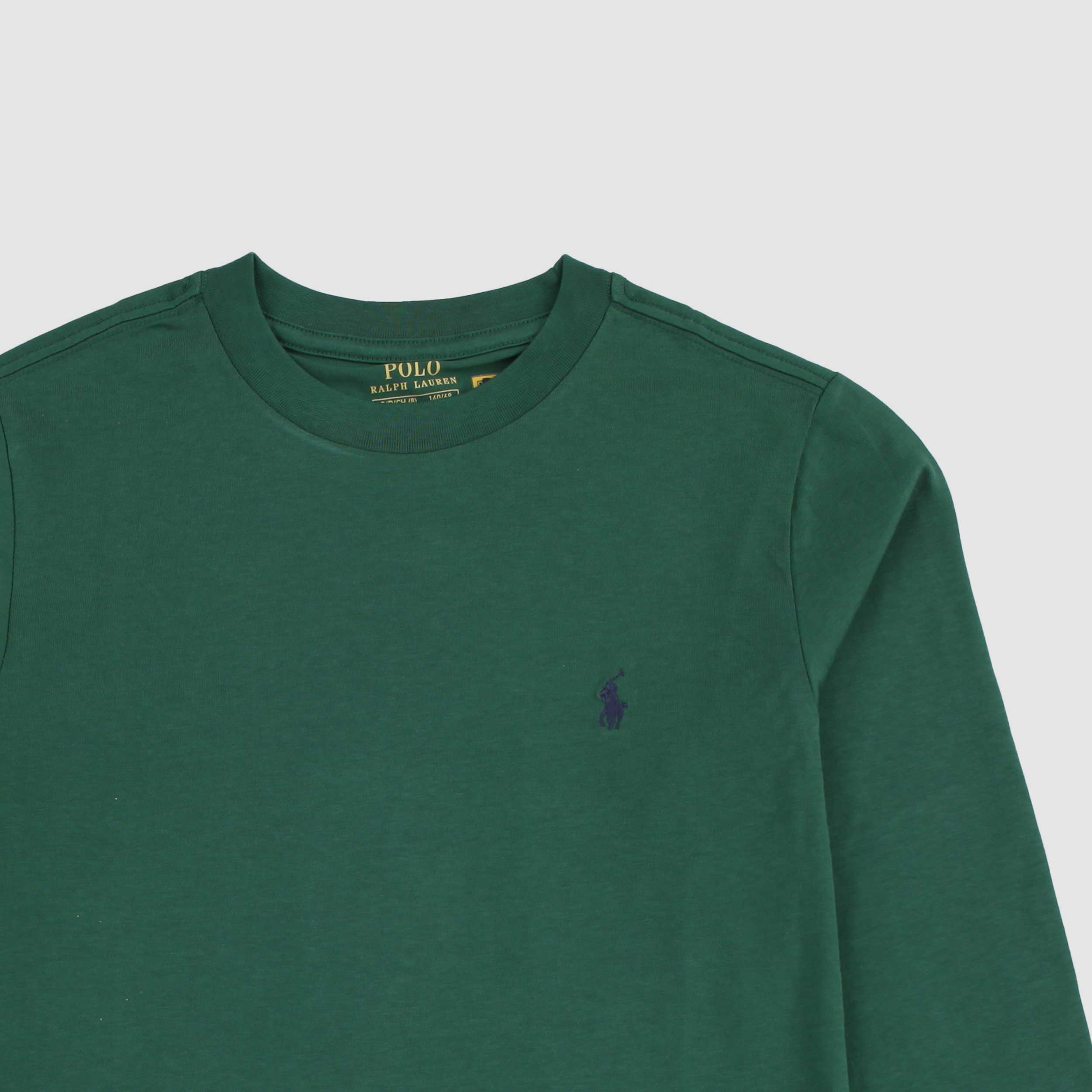 T-shirt Verde a Manica Lunga Firmata RALPH LAUREN