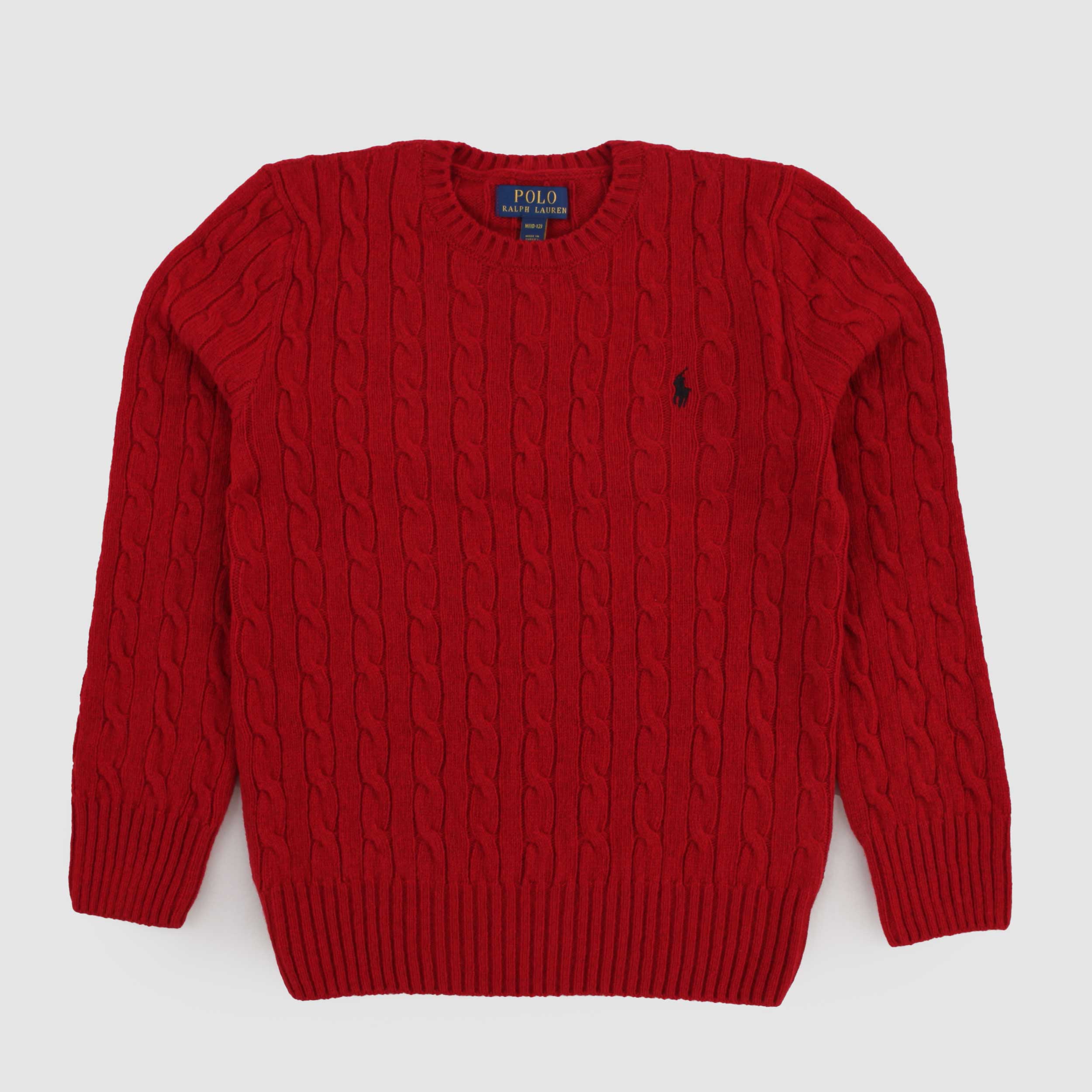 Red Braided Knitted T-Shirt By RALPH LAUREN