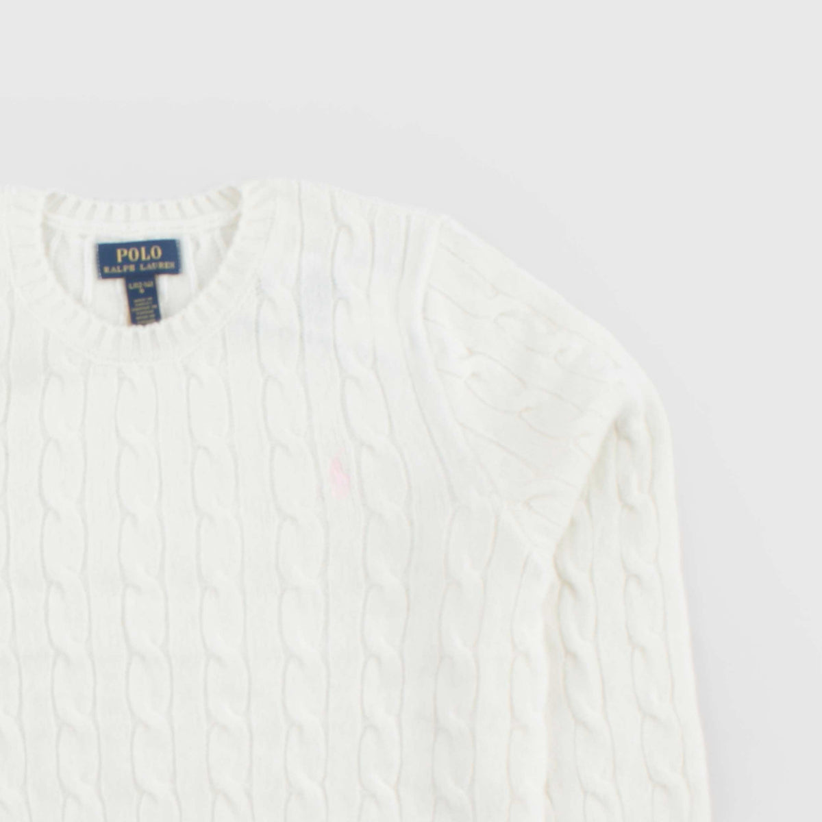 Pullover Color Latte a Trecce per Ragazzi by RALPH LAUREN