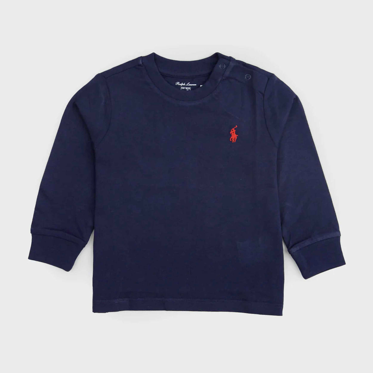 Felpa Blu con Bottoni e Logo per Neonati RALPH LAUREN