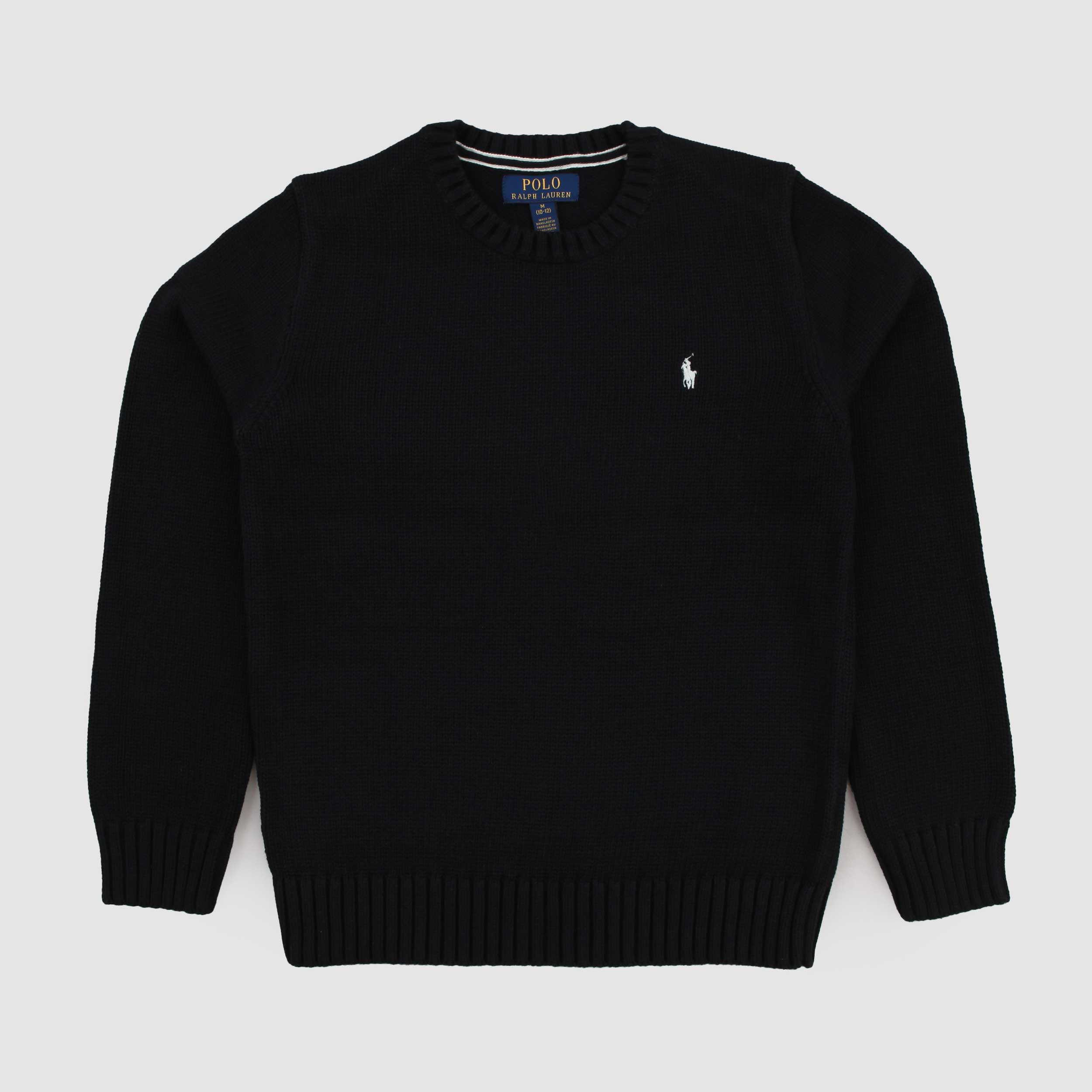 Black T-shirt with Contrast Embroidery By RALPH LAUREN