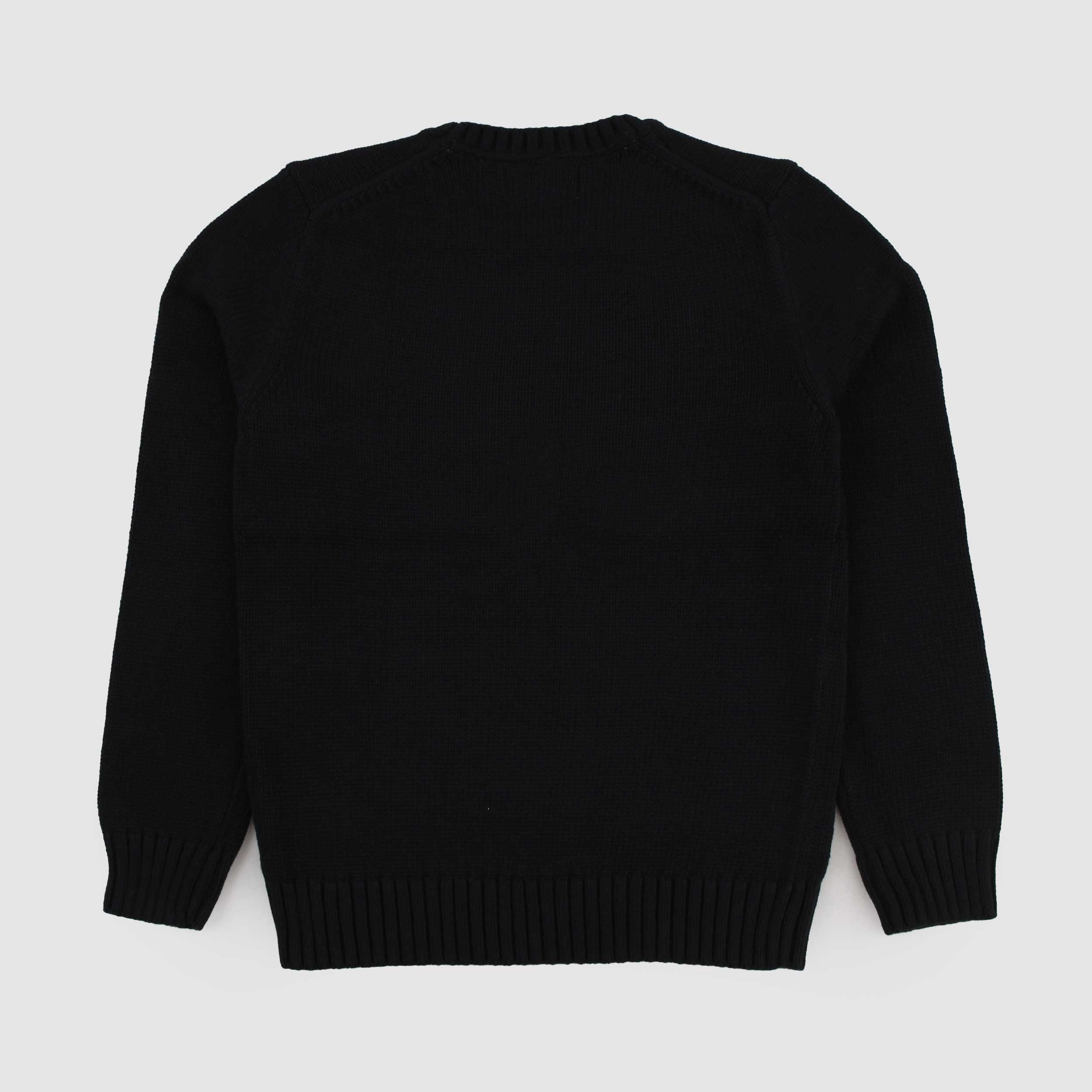Black T-shirt with Contrast Embroidery By RALPH LAUREN
