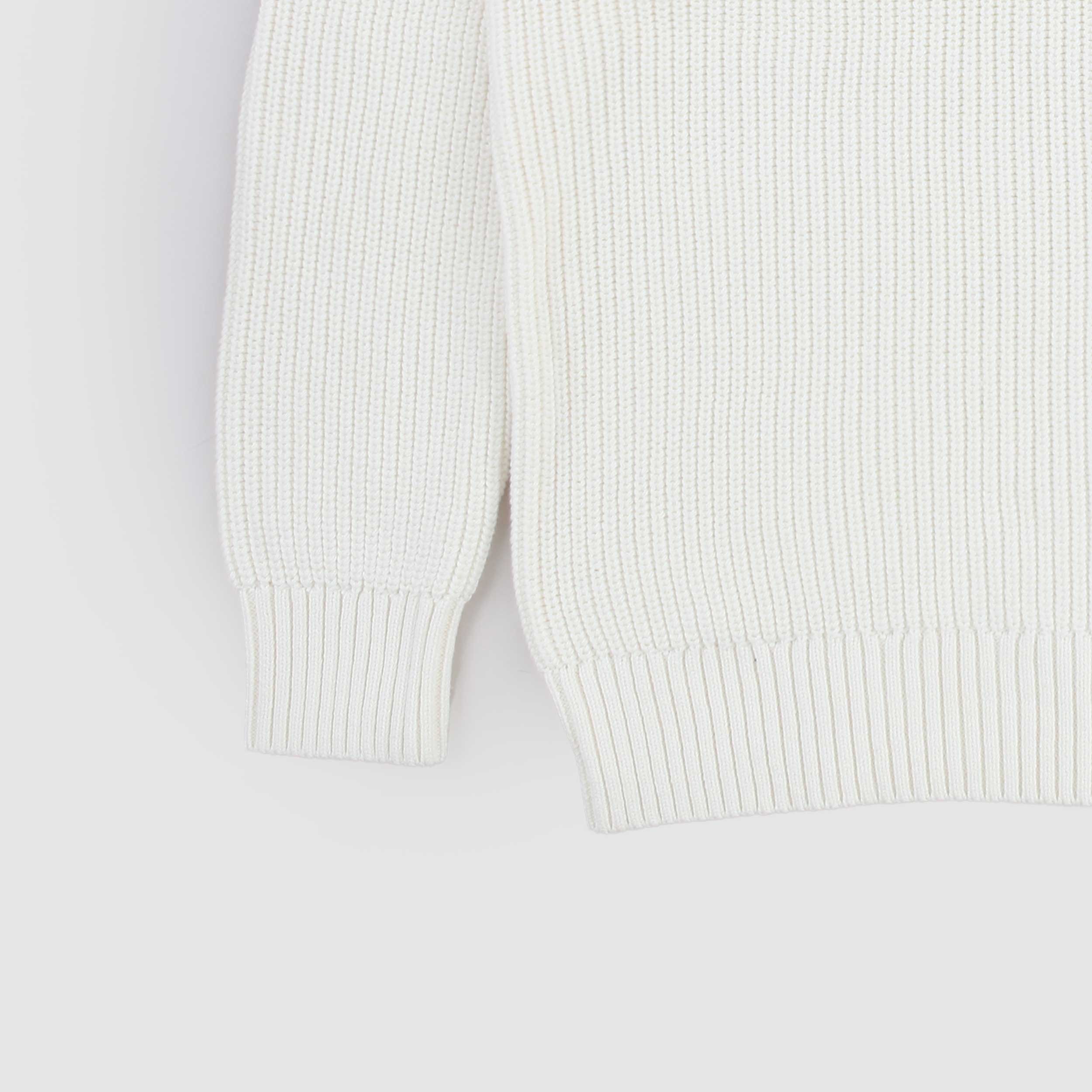 Cardigan Latte Design con Collo a Lupetto By RALPH LAUREN