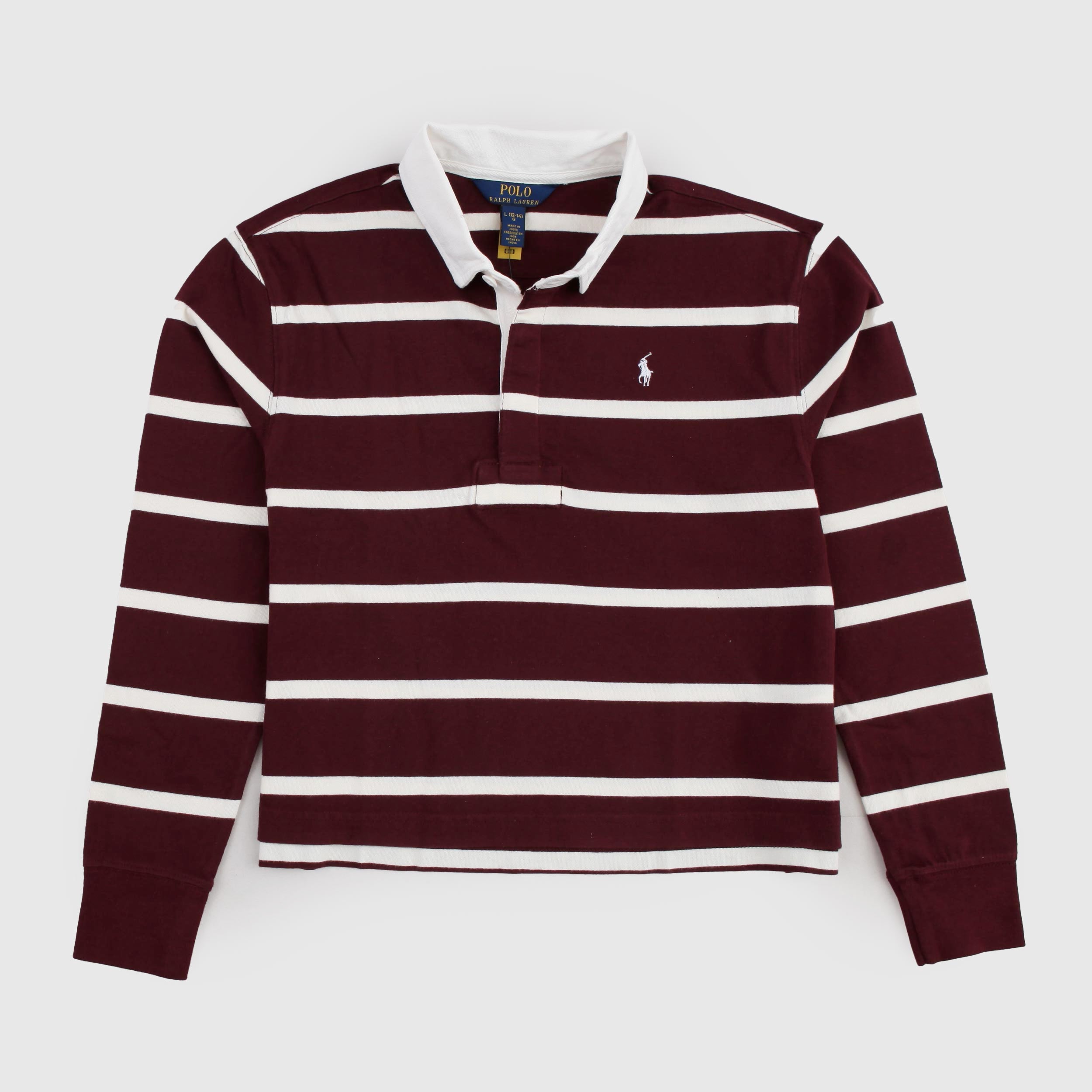 Polo Bicolore a Maniche Lunghe a Righe By RALPH LAUREN