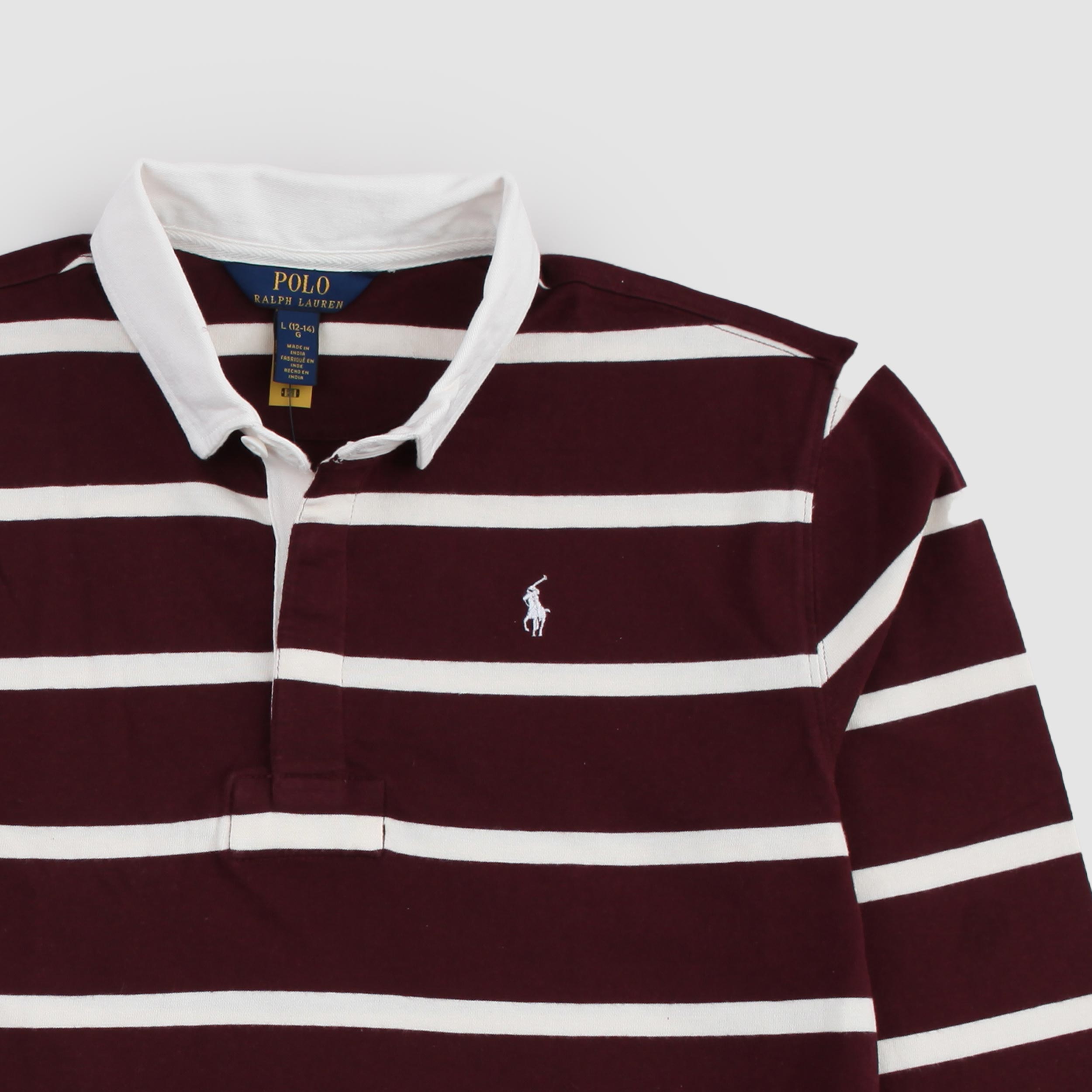 Polo Bicolore a Maniche Lunghe a Righe By RALPH LAUREN