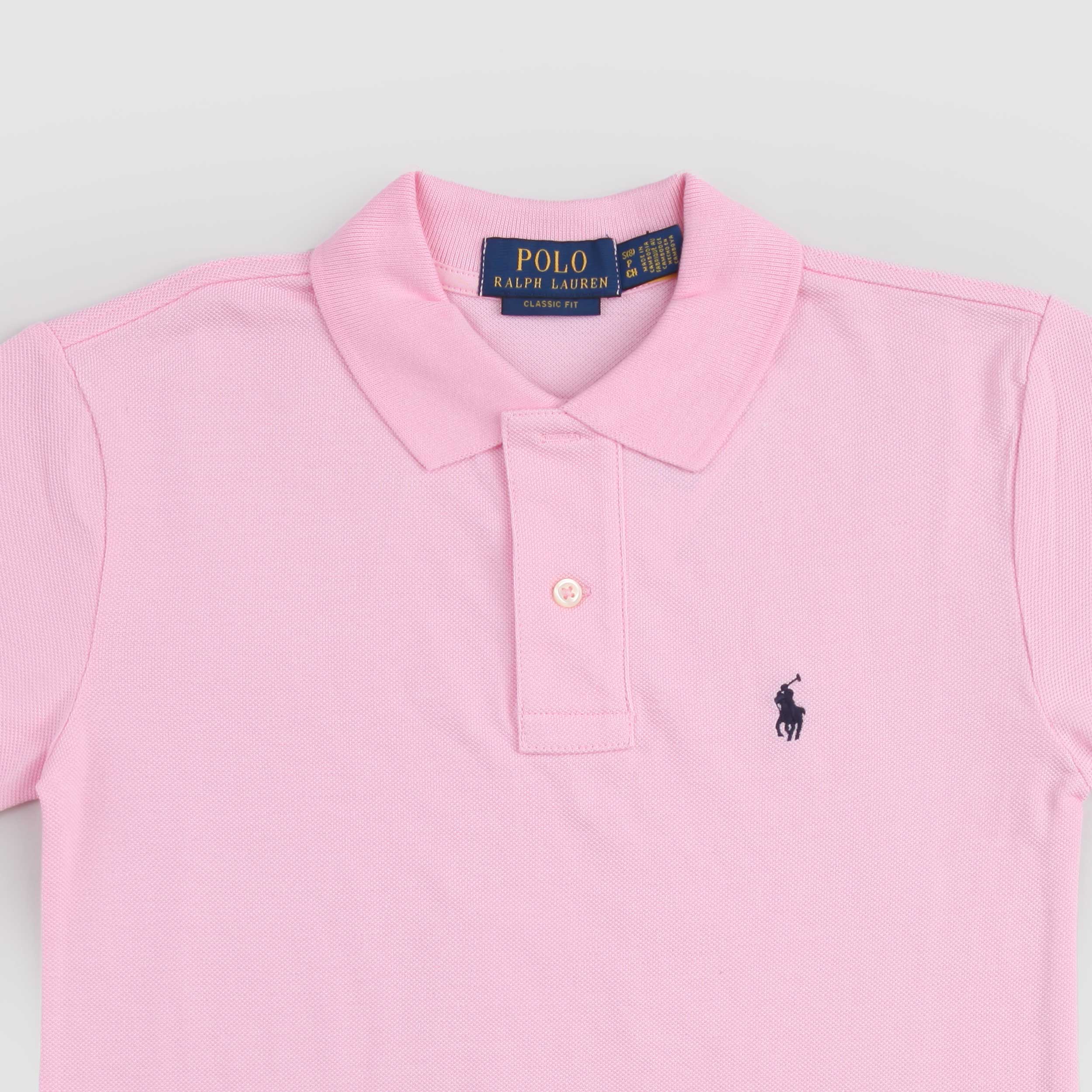 Polo Rosa con Logo Blu Firmata RALPH LAUREN