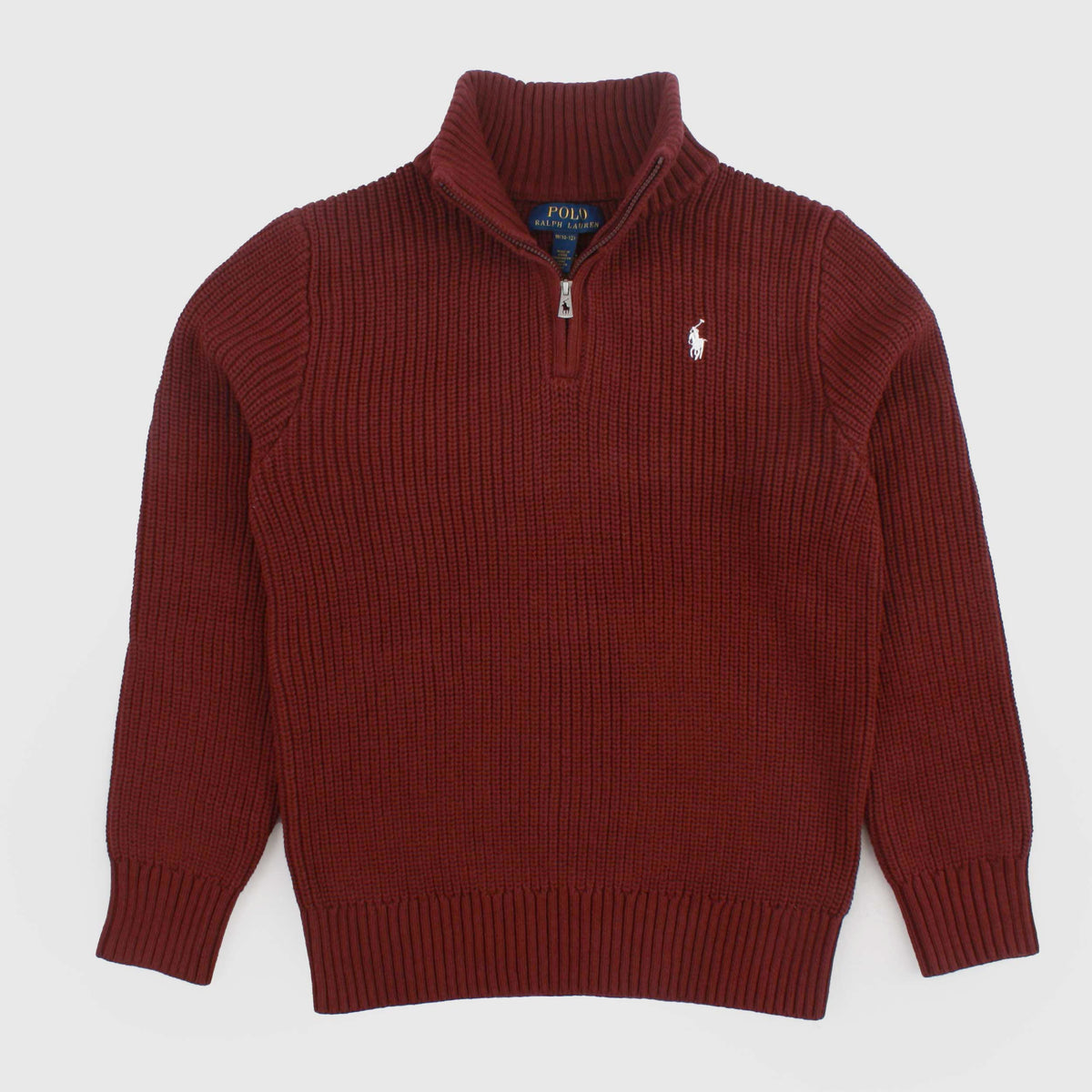 Pullover Prugna con Mezza Zip per Ragazzo by RALPH LAUREN
