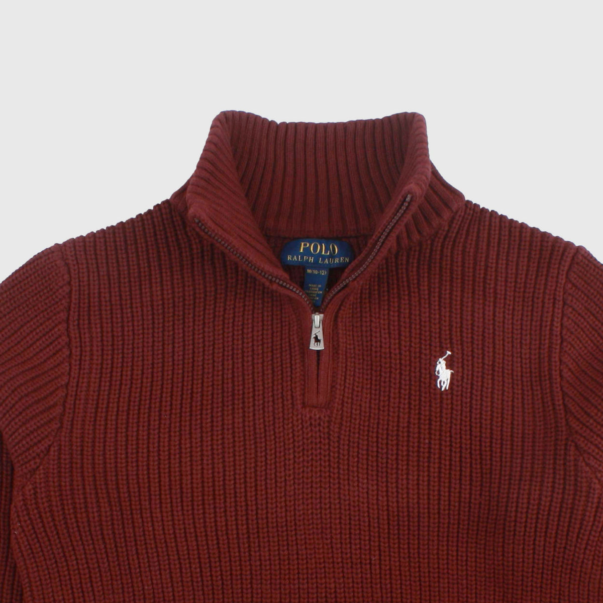 Pullover Prugna con Mezza Zip per Ragazzo by RALPH LAUREN