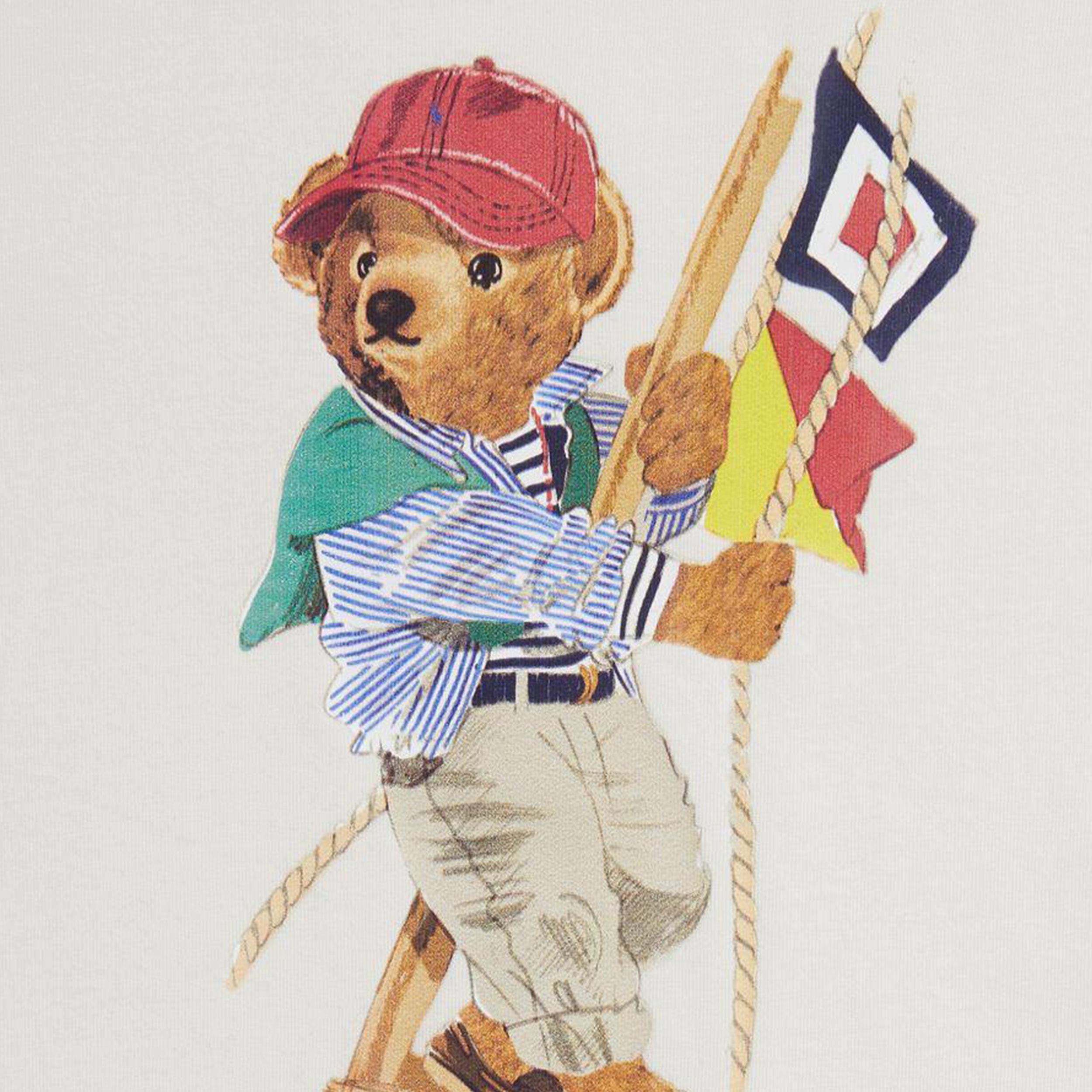 White T-shirt with front print by RALPH LAUREN