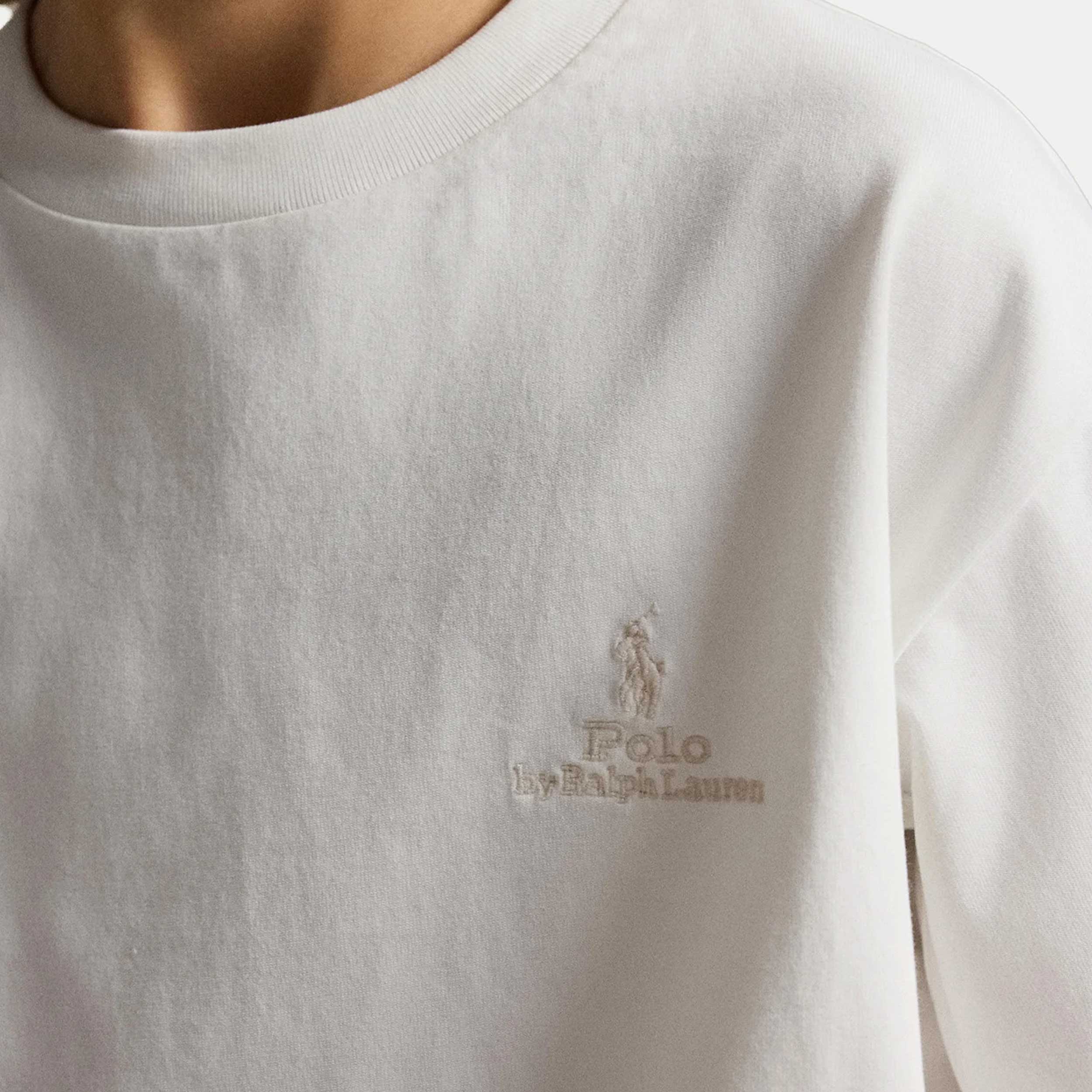 RALPH LAUREN Embossed Milk T-Shirt