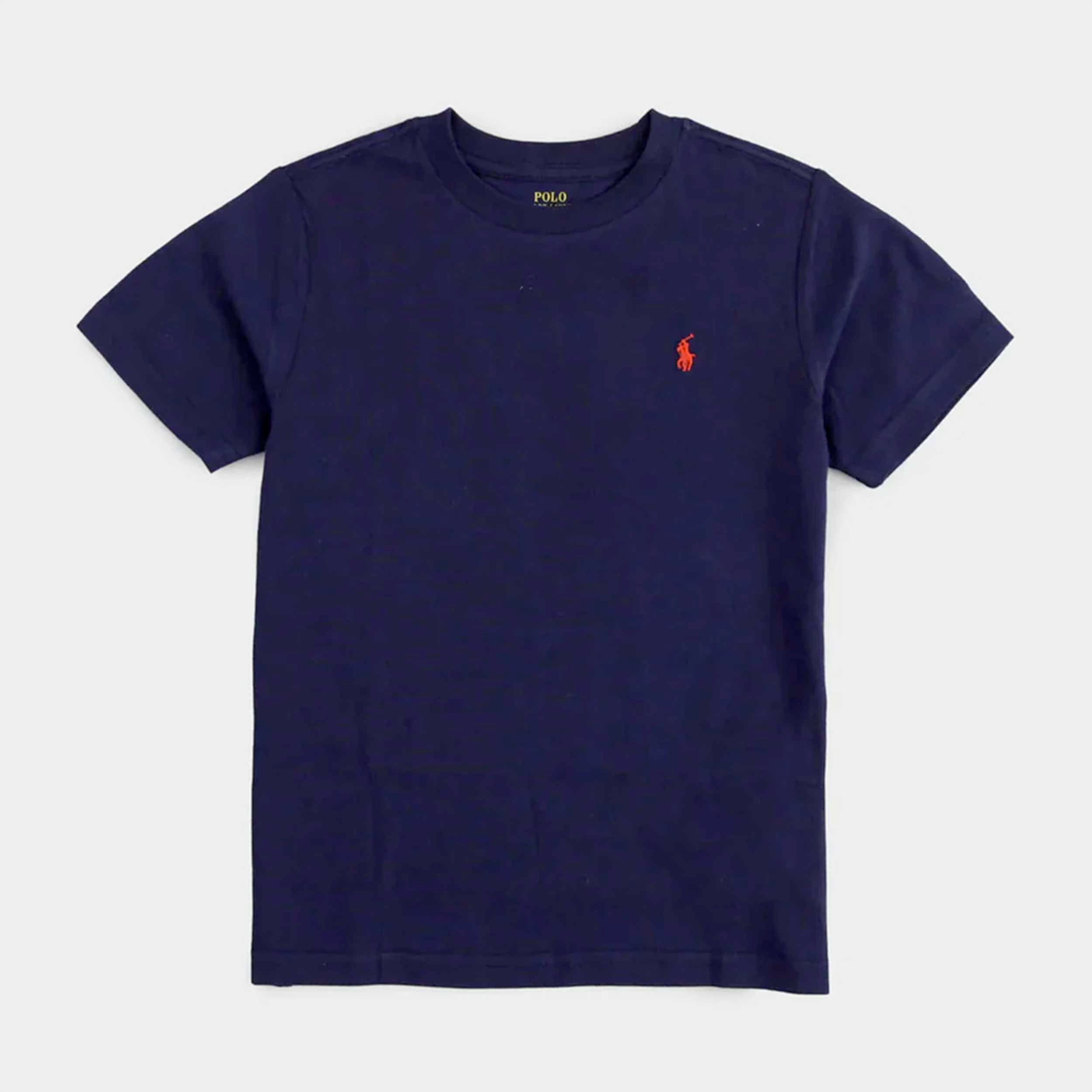 T-shirt Blu con Cavallino Rosso Firmata RALPH LAUREN