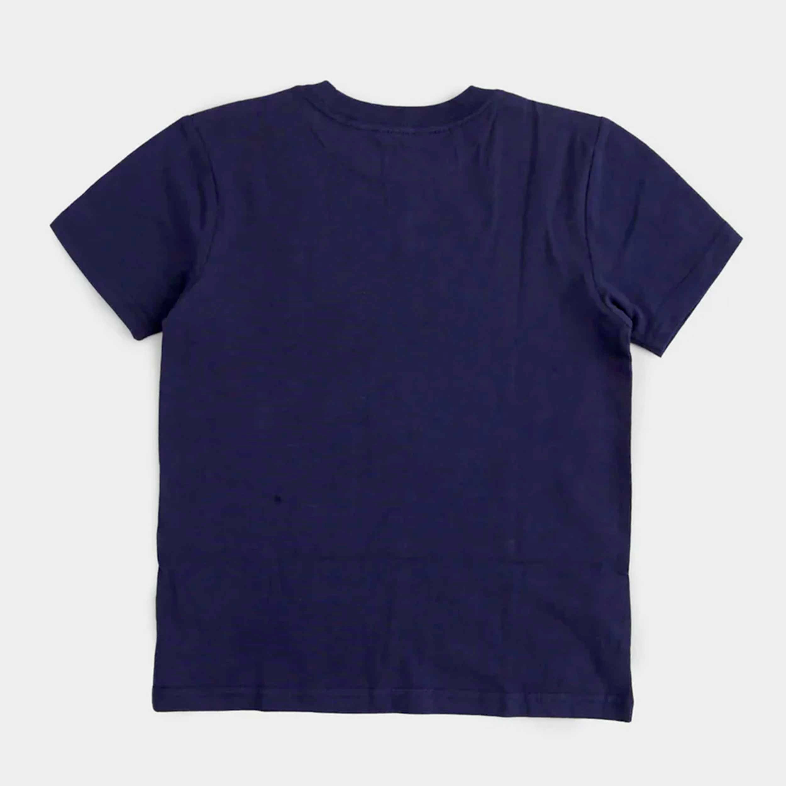 T-shirt Blu con Cavallino Rosso Firmata RALPH LAUREN