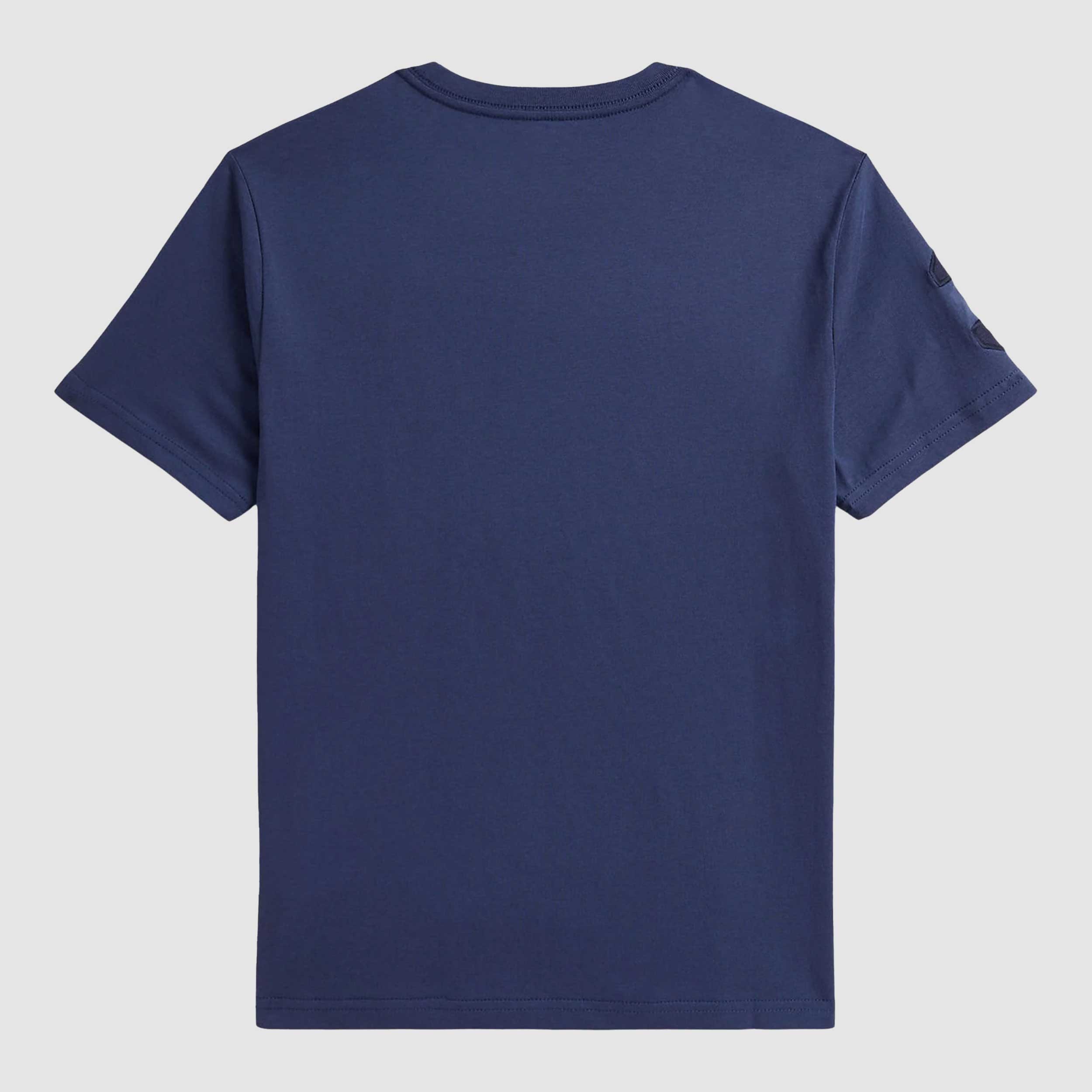T-shirt Blu Scuro con Logo Firmata RALPH LAUREN