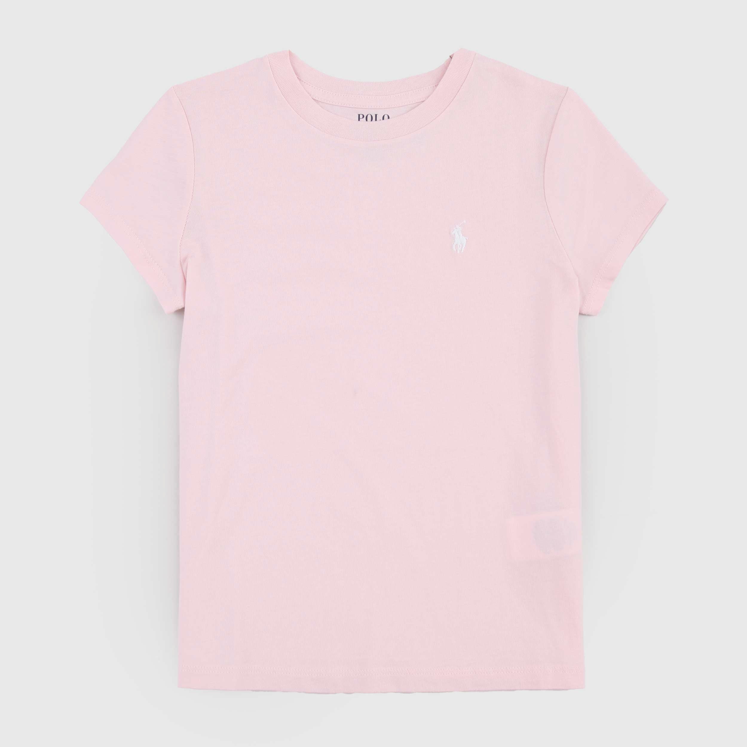T-shirt Rosa Chiaro con Logo Firmata RALPH LAUREN