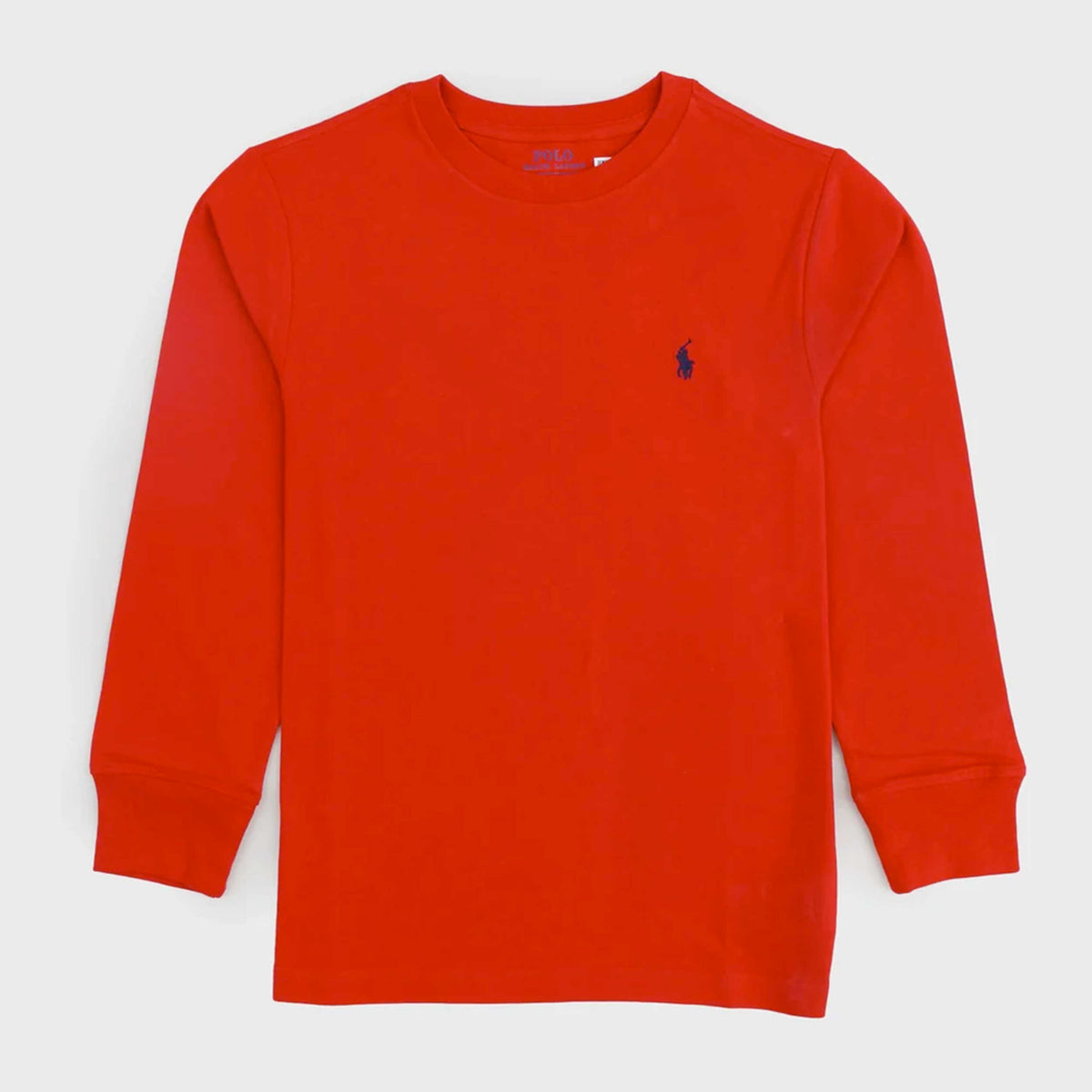 T-shirt Rossa a Manica Lunga con Logo per Ragazzo RALPH LAUREN