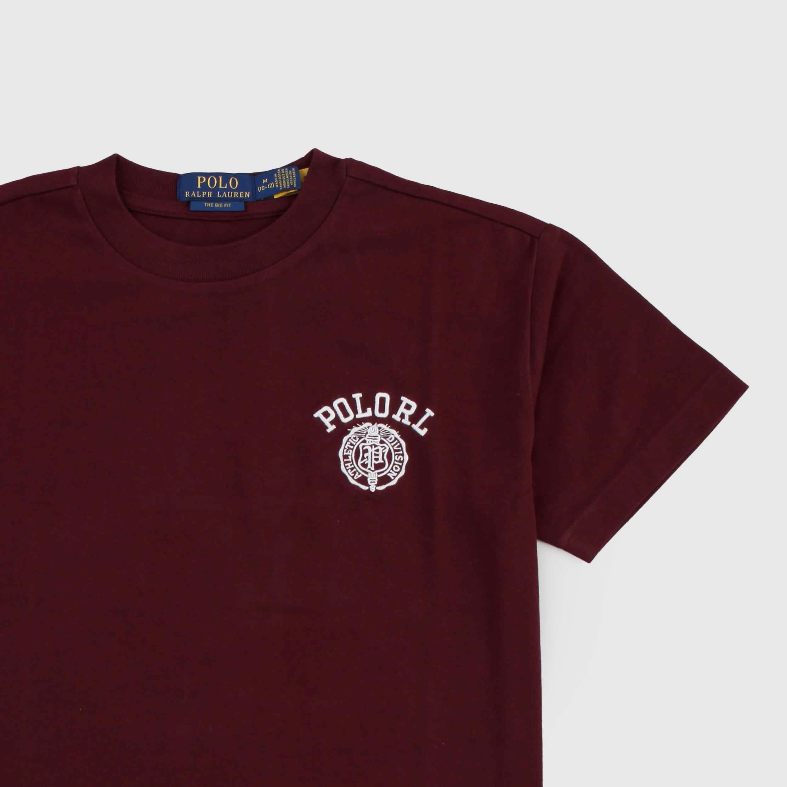 T-shirt Color Vinaccio Design a Mezza Manica By RALPH LAUREN