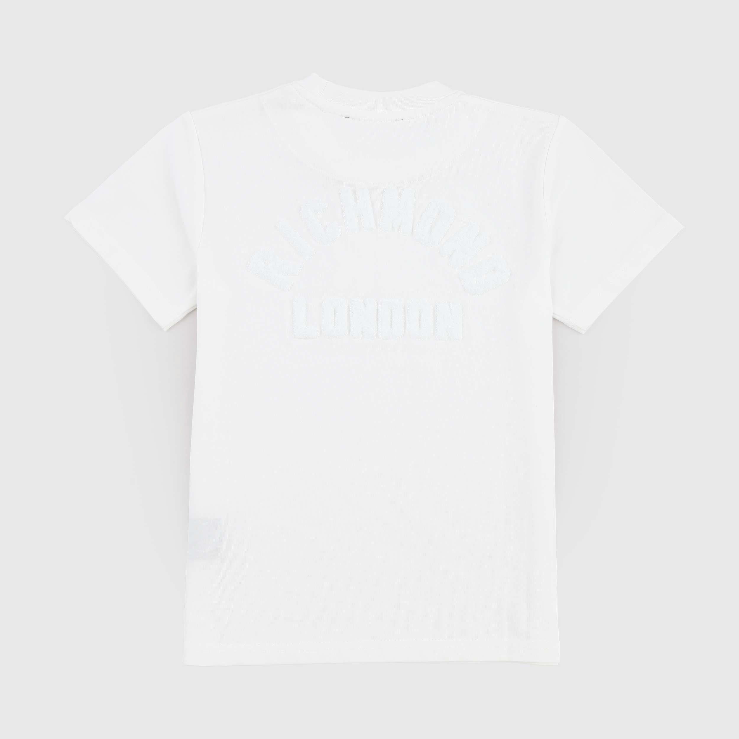 T-shirt Bianca con Scritta in Rilievo By JOHN RICHMOND
