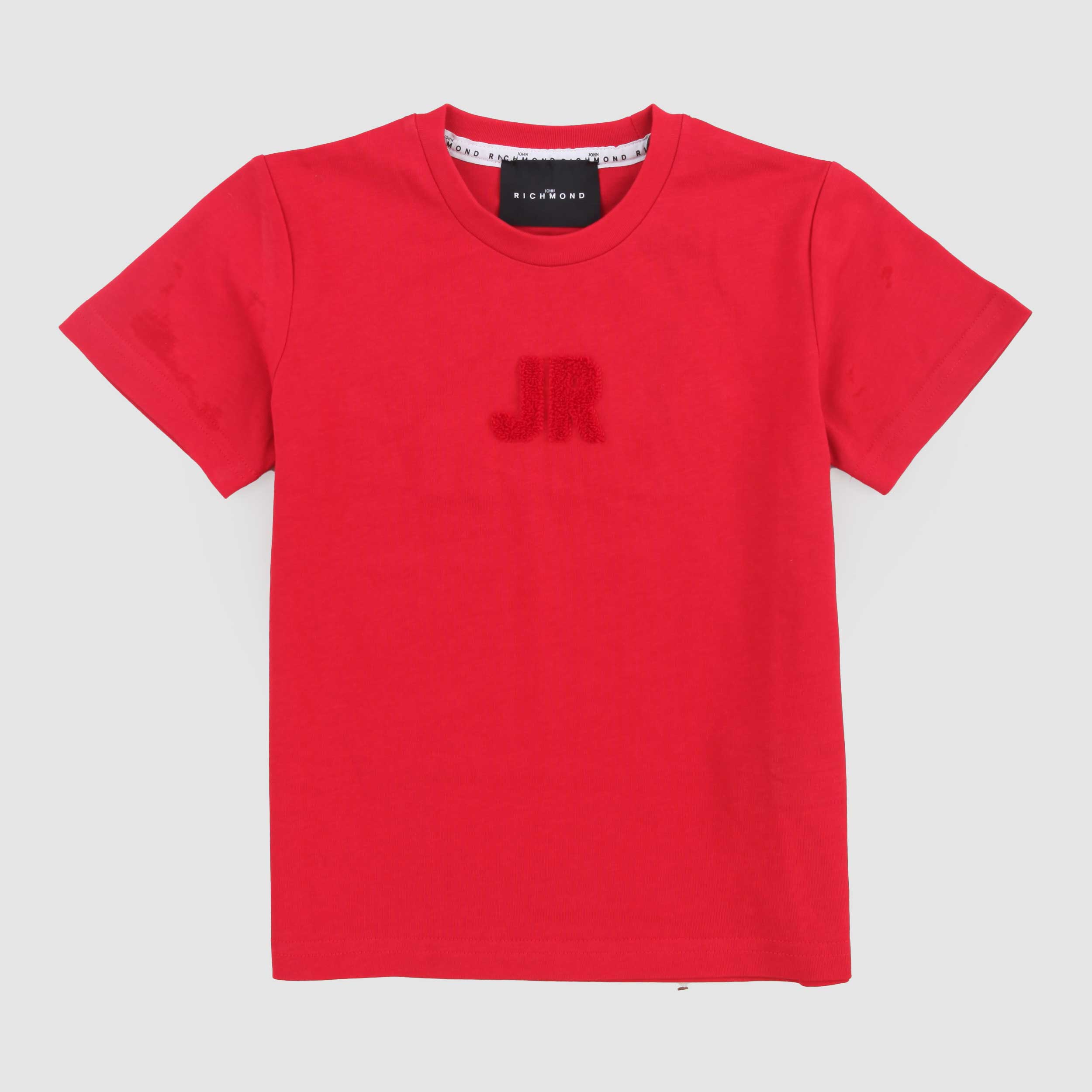 T-shirt Rossa con Scritta in Rilievo By JOHN RICHMOND
