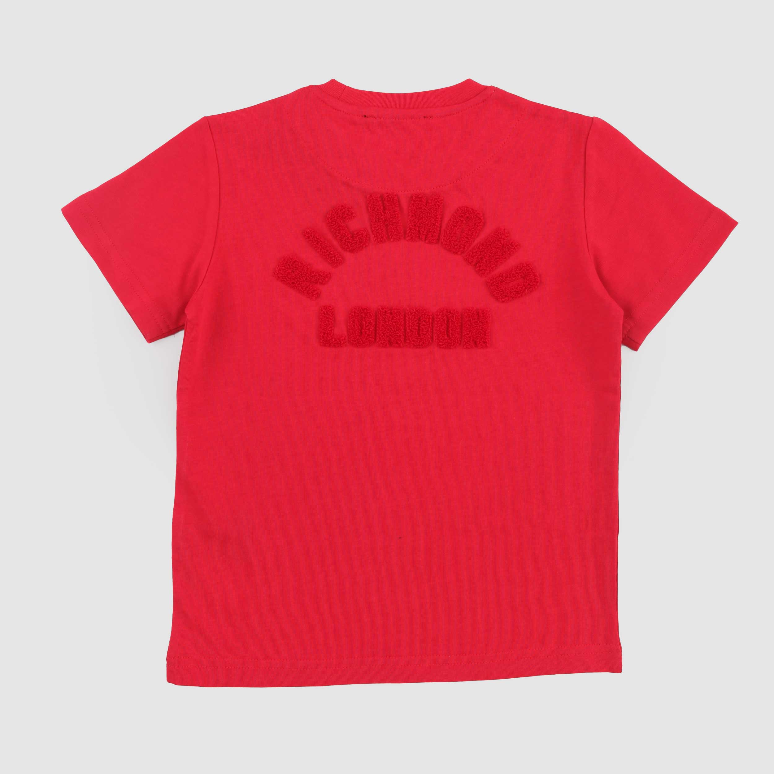 T-shirt Rossa con Scritta in Rilievo By JOHN RICHMOND