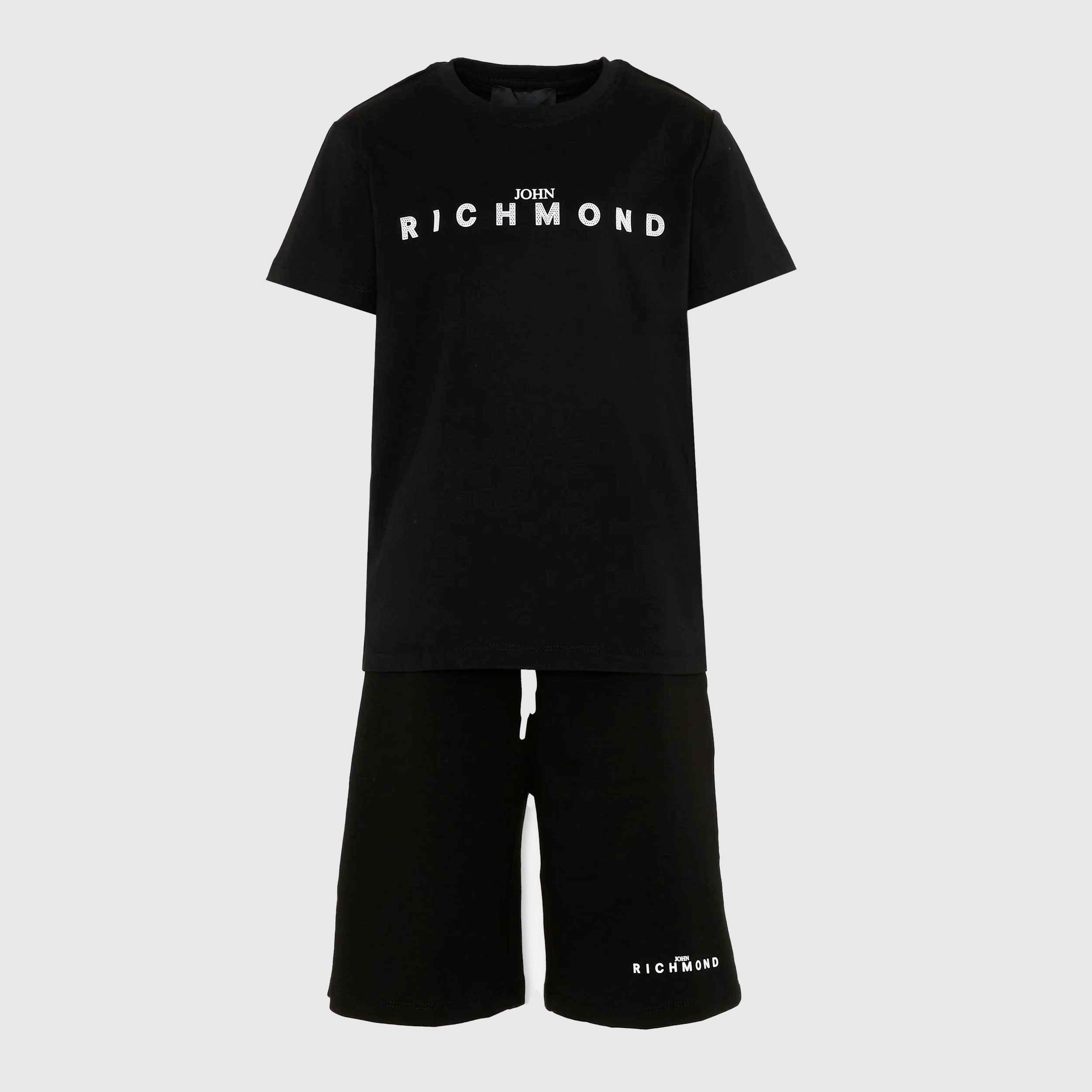 Completo T-shirt e Bermuda Neri Firmato JOHN RICHMOND
